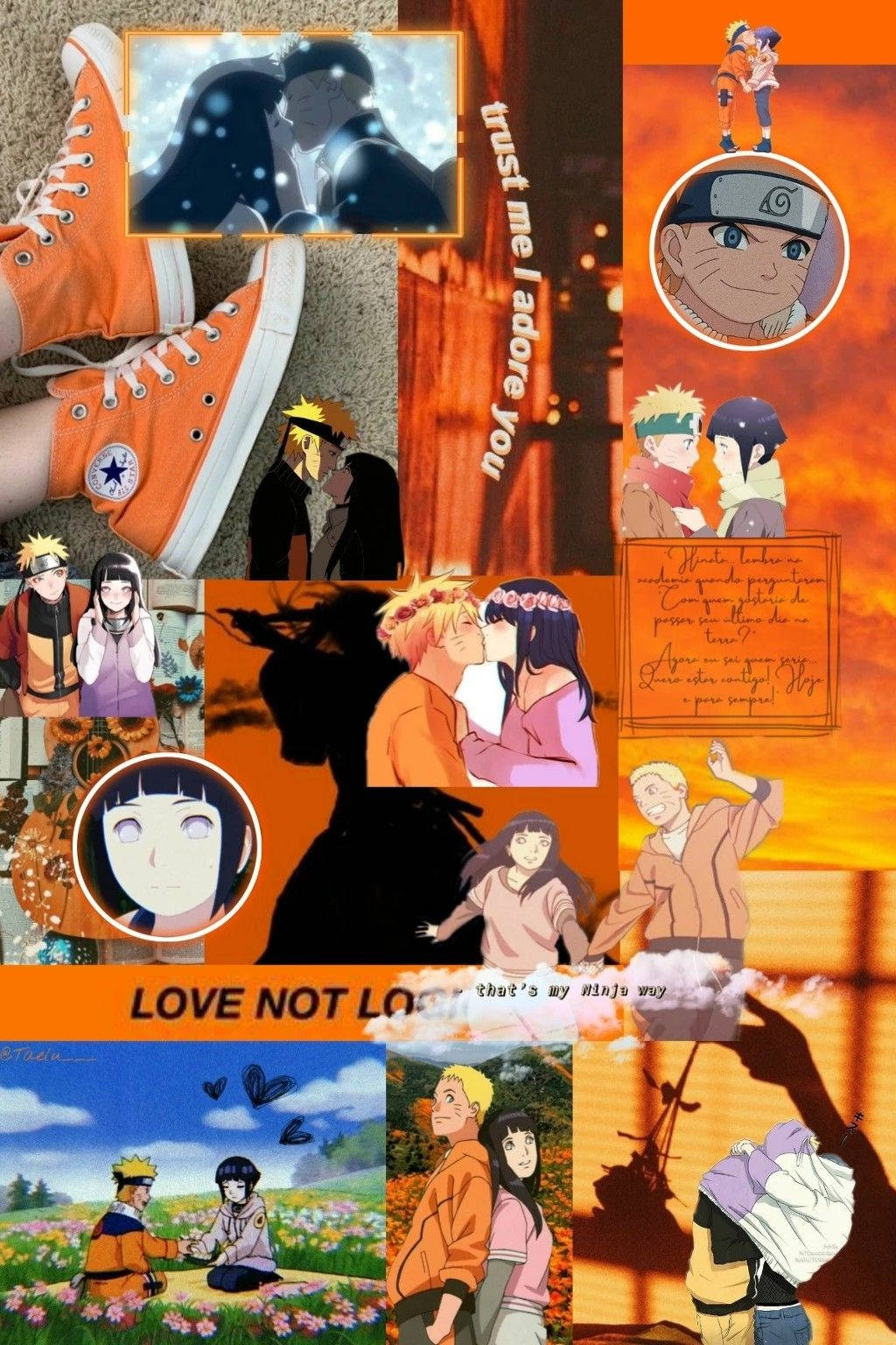 Naruto ja Hinata -kollaasi Taustakuvat