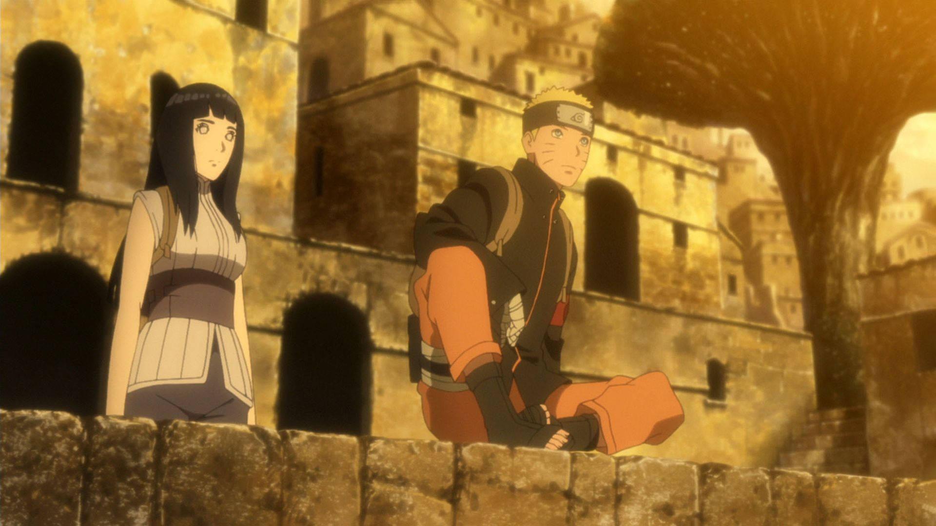 Naruto ja Hinata kivirakenteella Taustakuvat