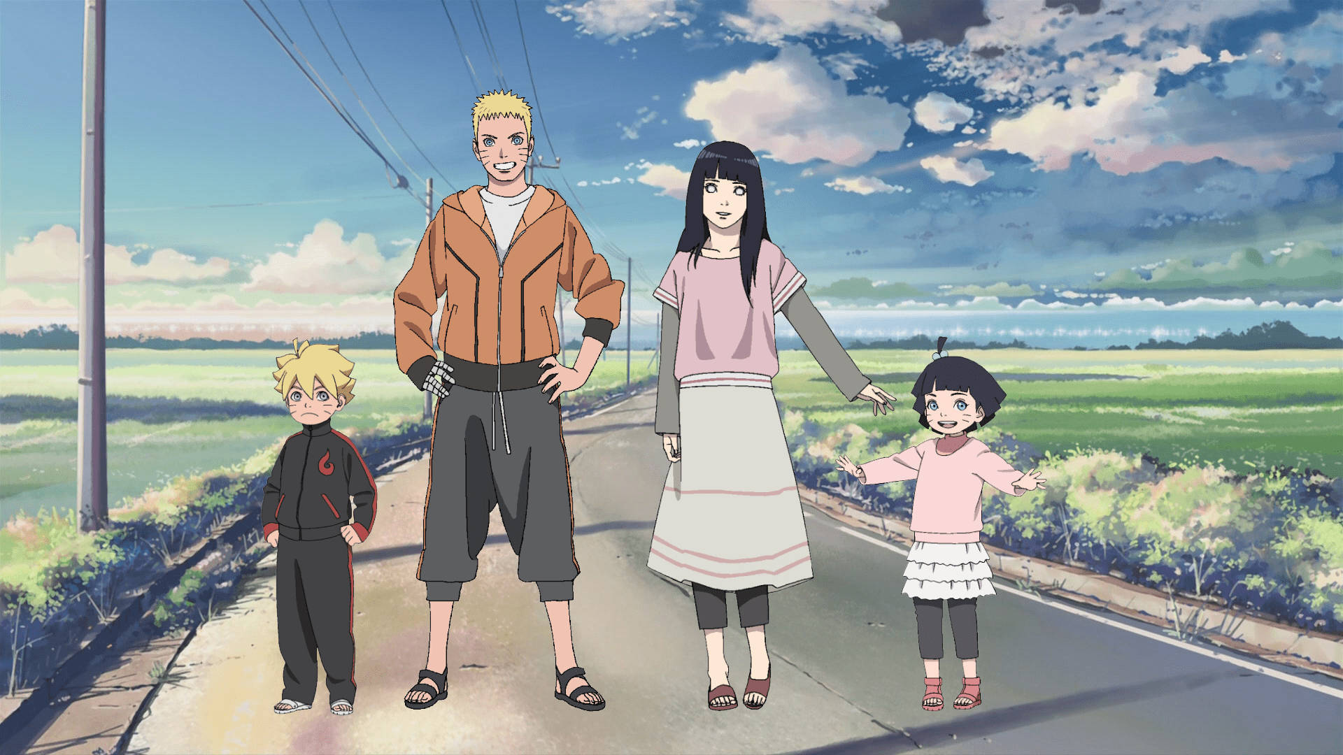 Naruto ja Hinata lastensa kanssa Taustakuvat