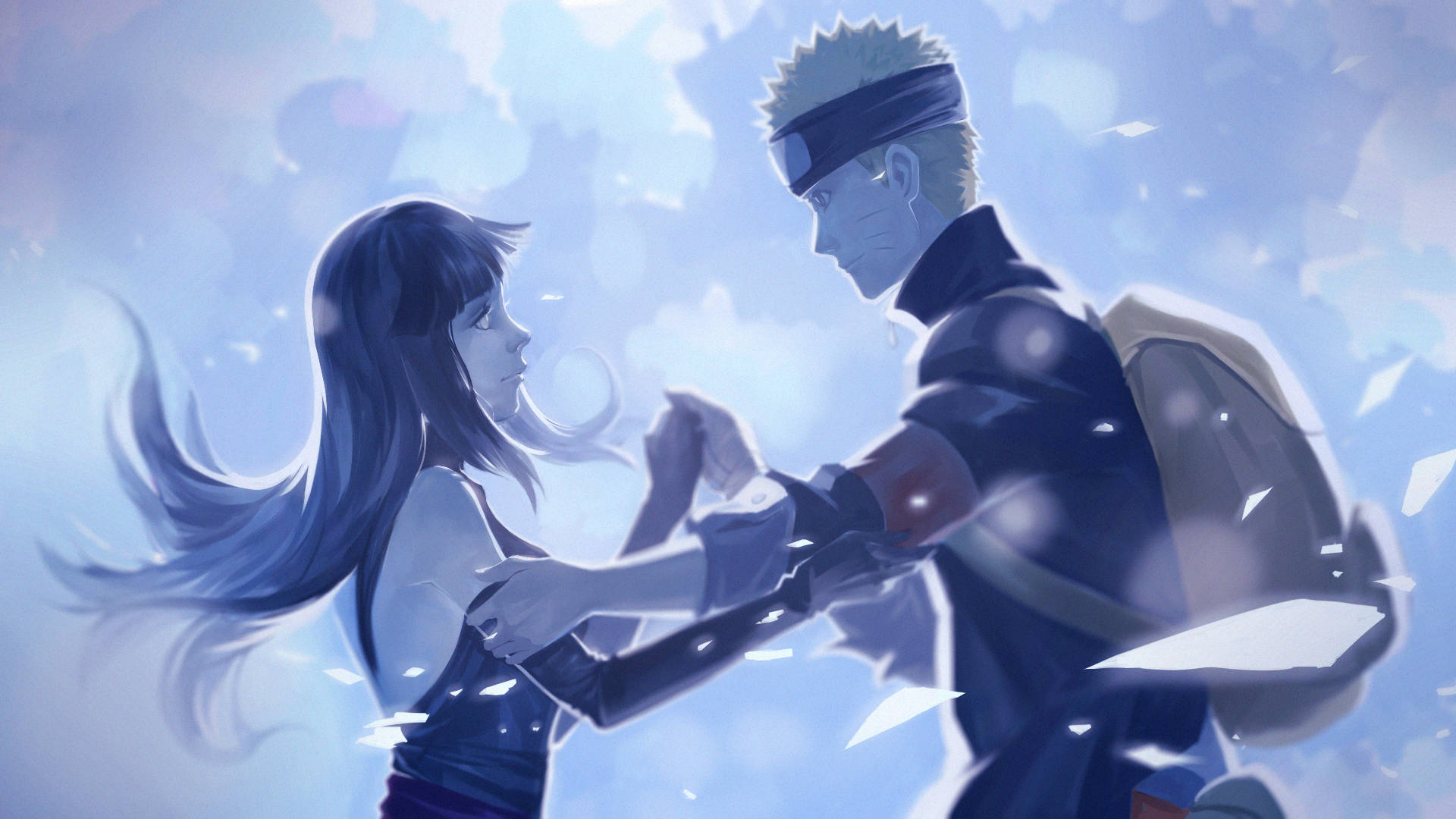 Naruto ja Hinata talvisessa lumessa Taustakuvat
