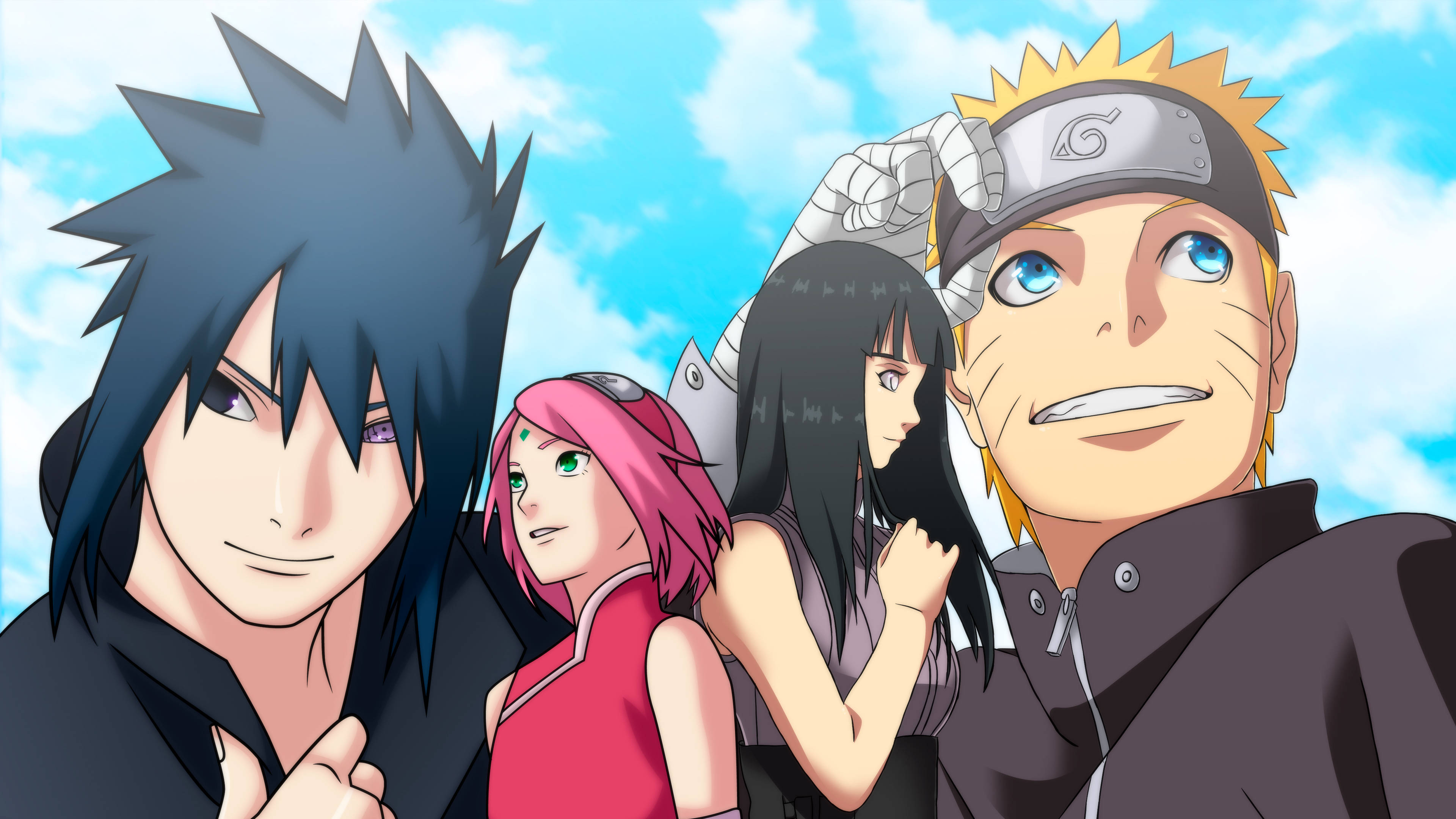 Naruto ja Hinata SasuSakun kanssa Taustakuvat