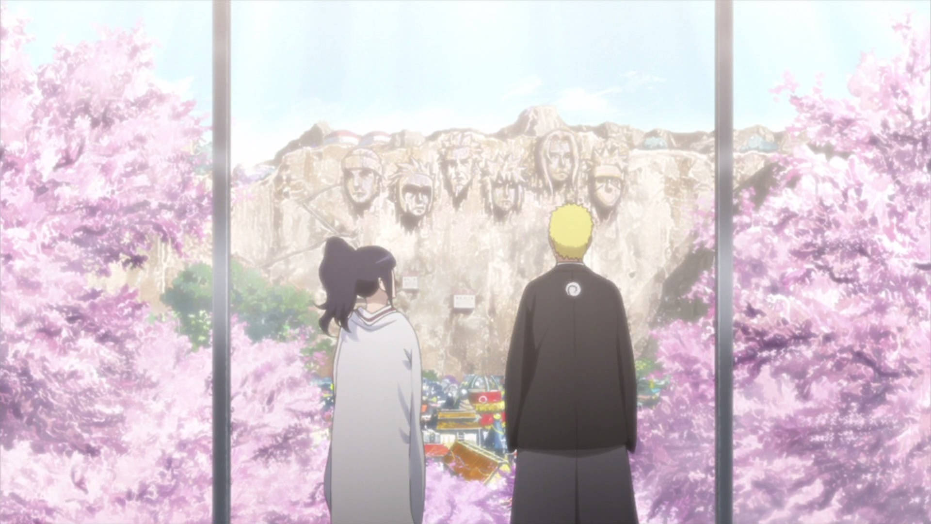 Naruto ja Hinata Hokage-kallio Taustakuvat