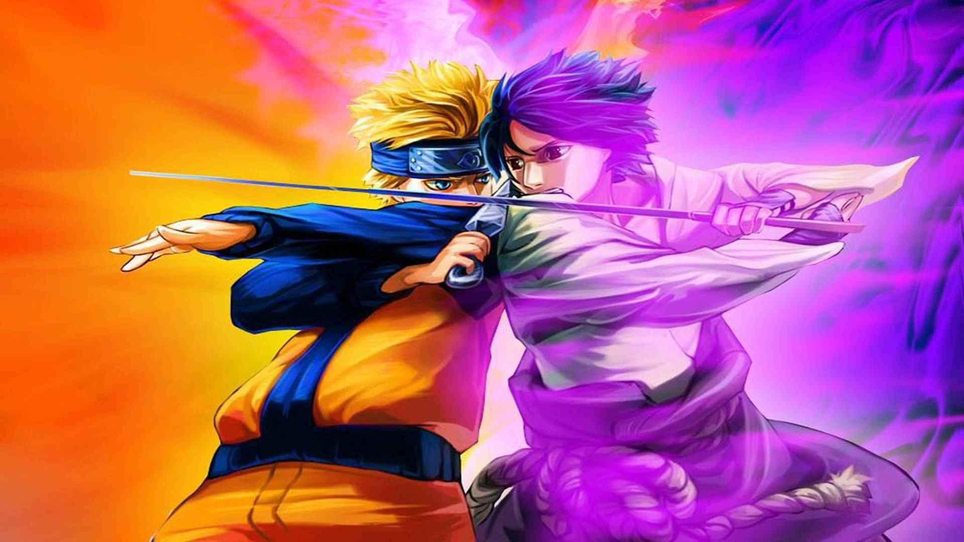 Naruto ja karkurininja Sasuke Taustakuvat