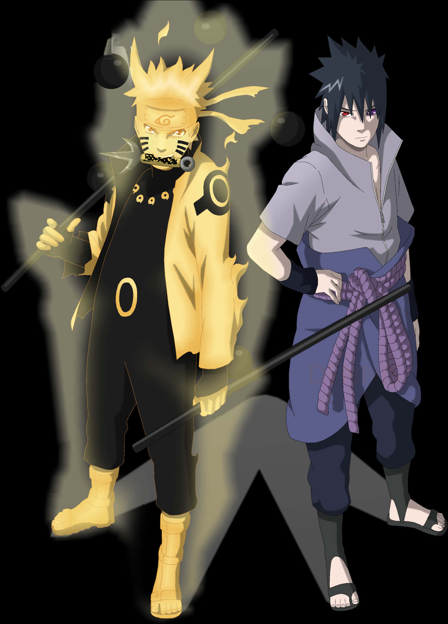 Naruto ja Sasuke animekuvitus Taustakuvat