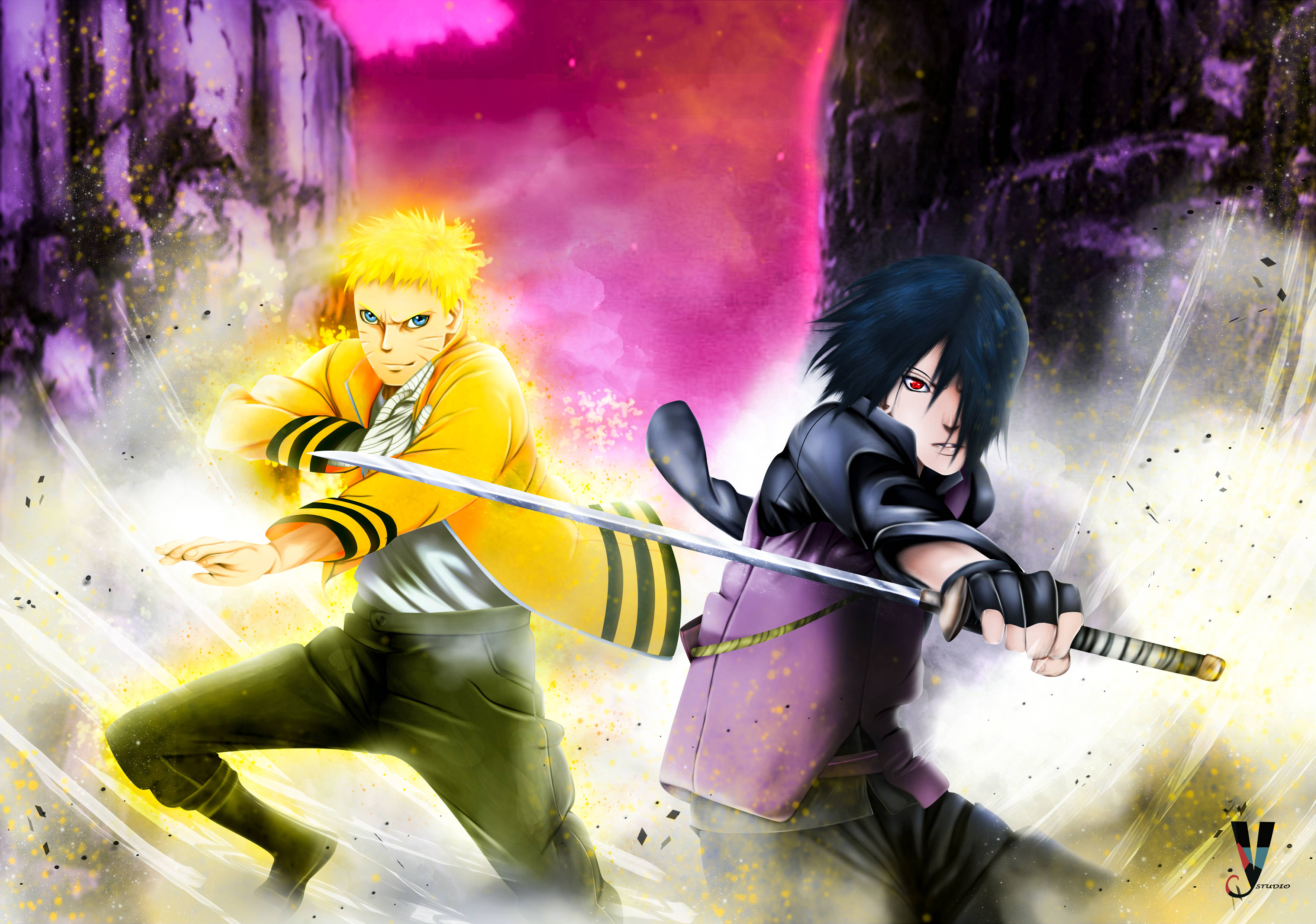 Naruto ja Sasuke Borutossa Taustakuvat