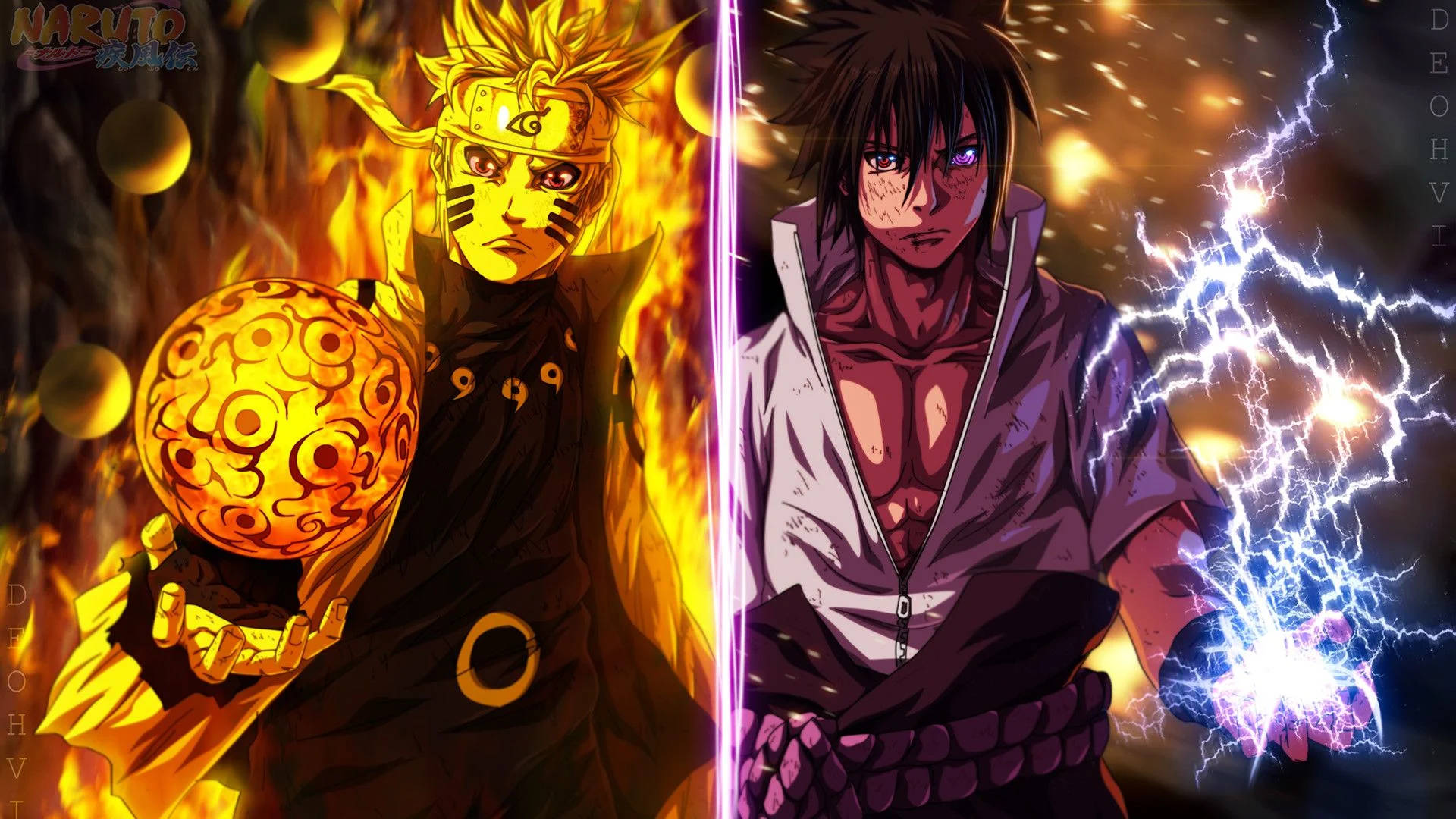 Naruto ja Sasuke Ninjutsu Taustakuvat