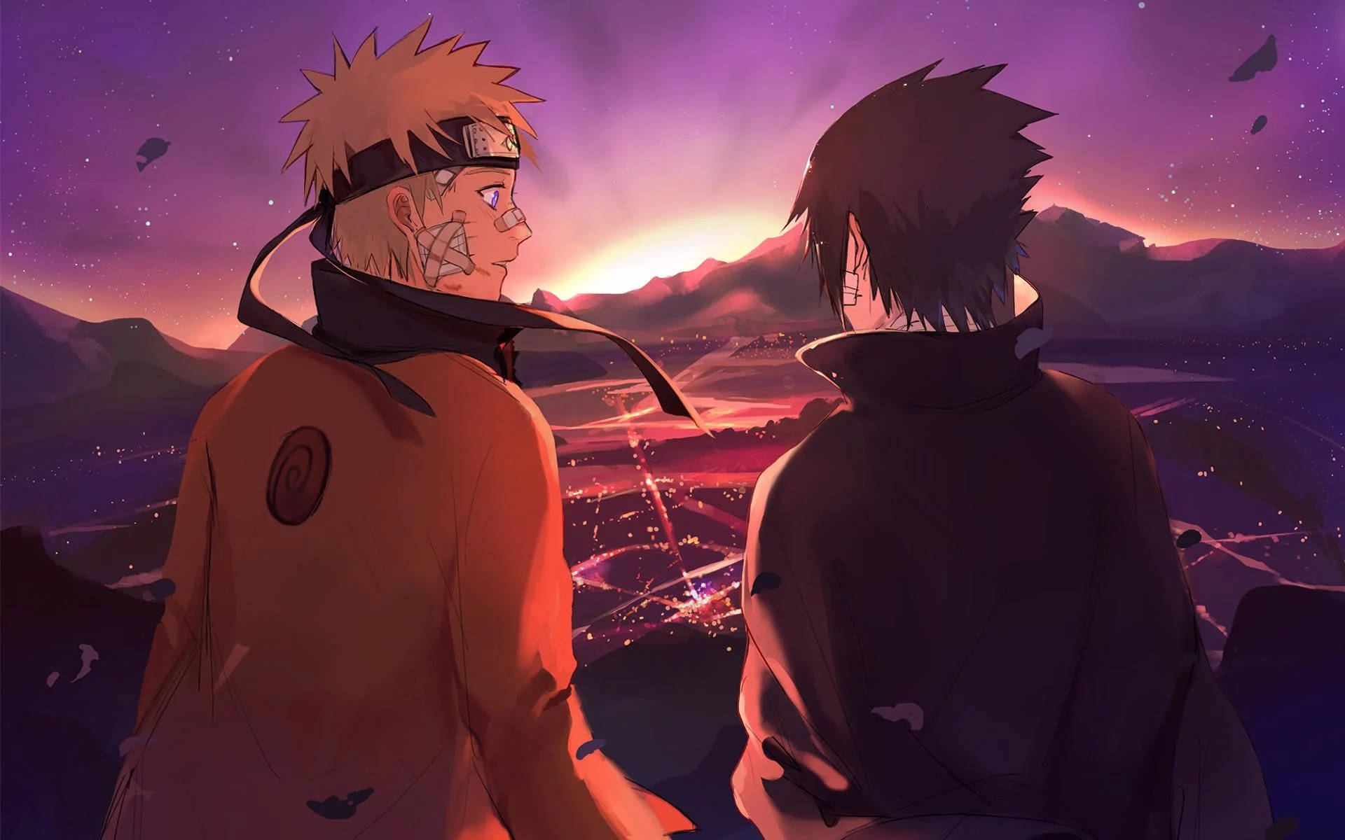Naruto ja Sasuke Piilotetun Lehden kylästä Taustakuvat