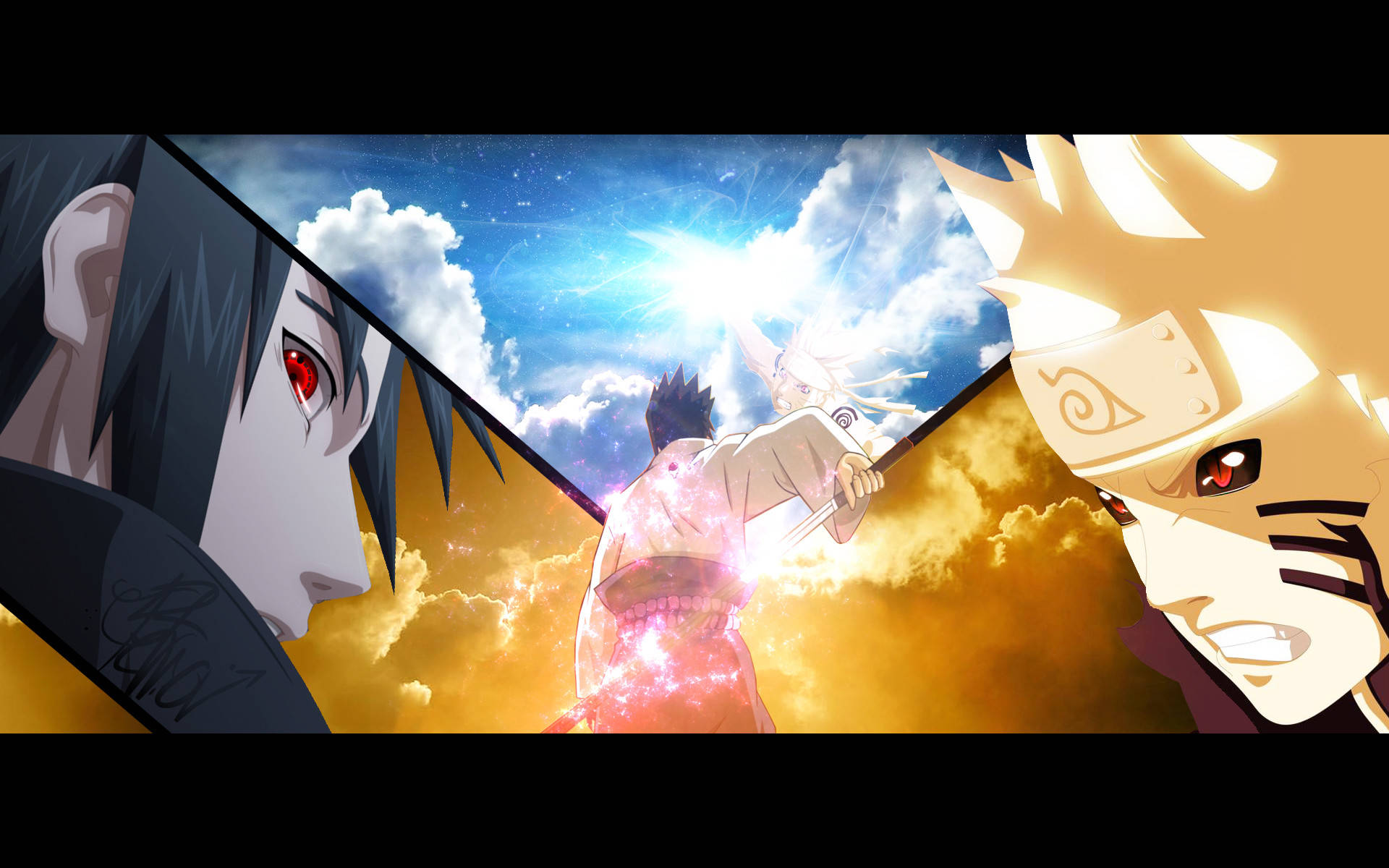 Naruto ja Sasuke pilvien kanssa Taustakuvat