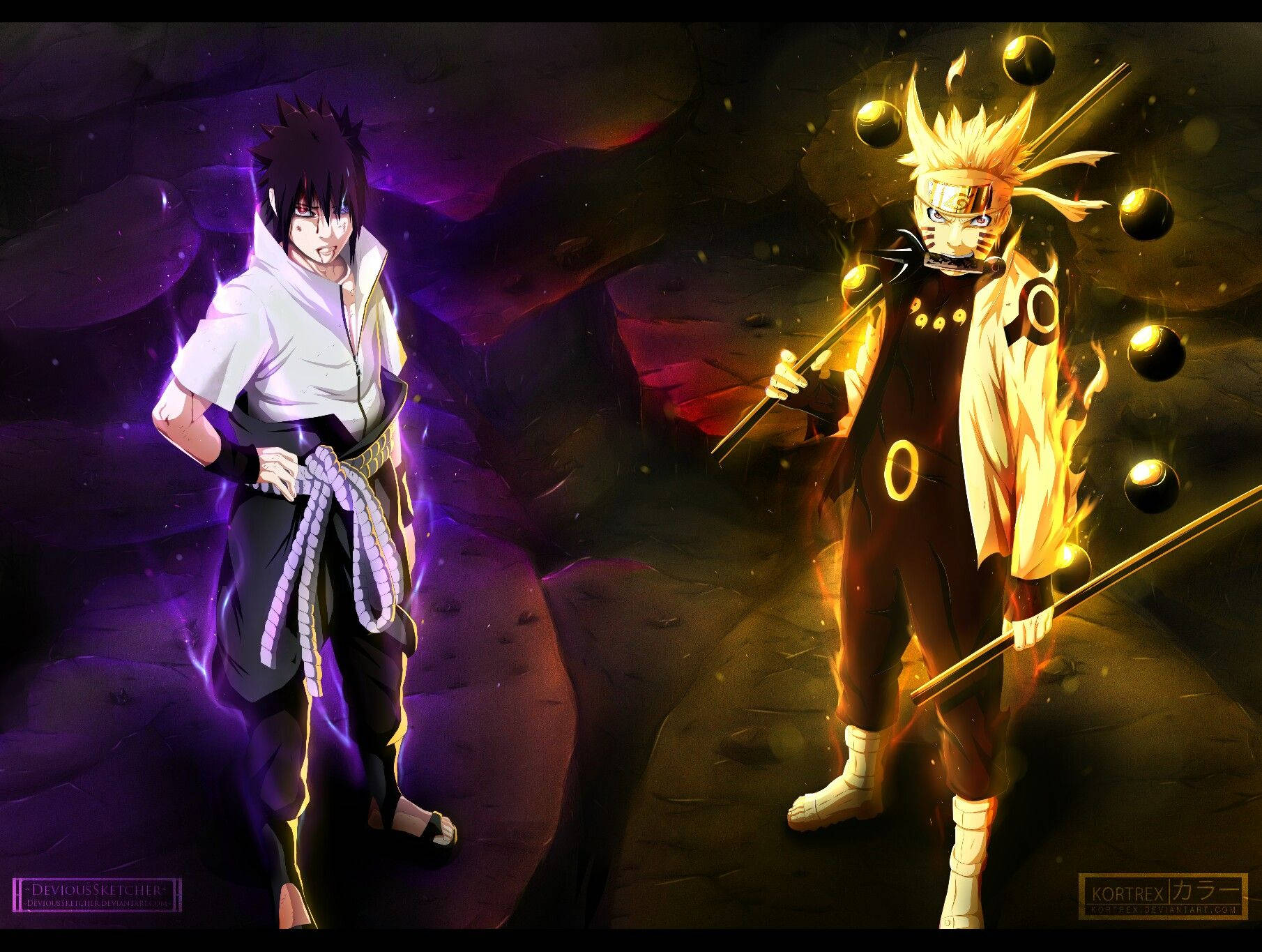 Naruto ja Sasuke vastaan Madara Taustakuvat