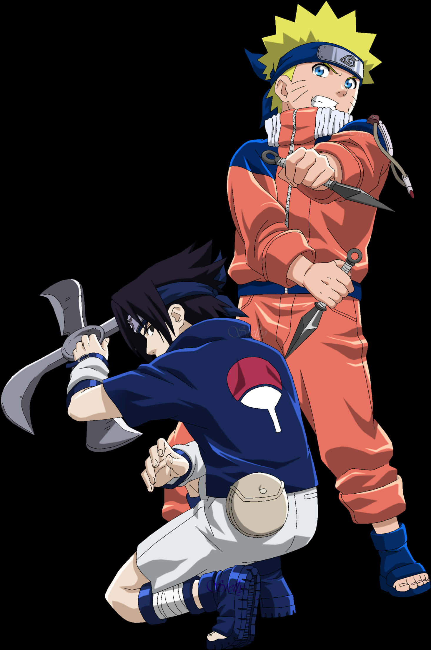 Naruto ja Sasuke valmiina taisteluun Taustakuvat