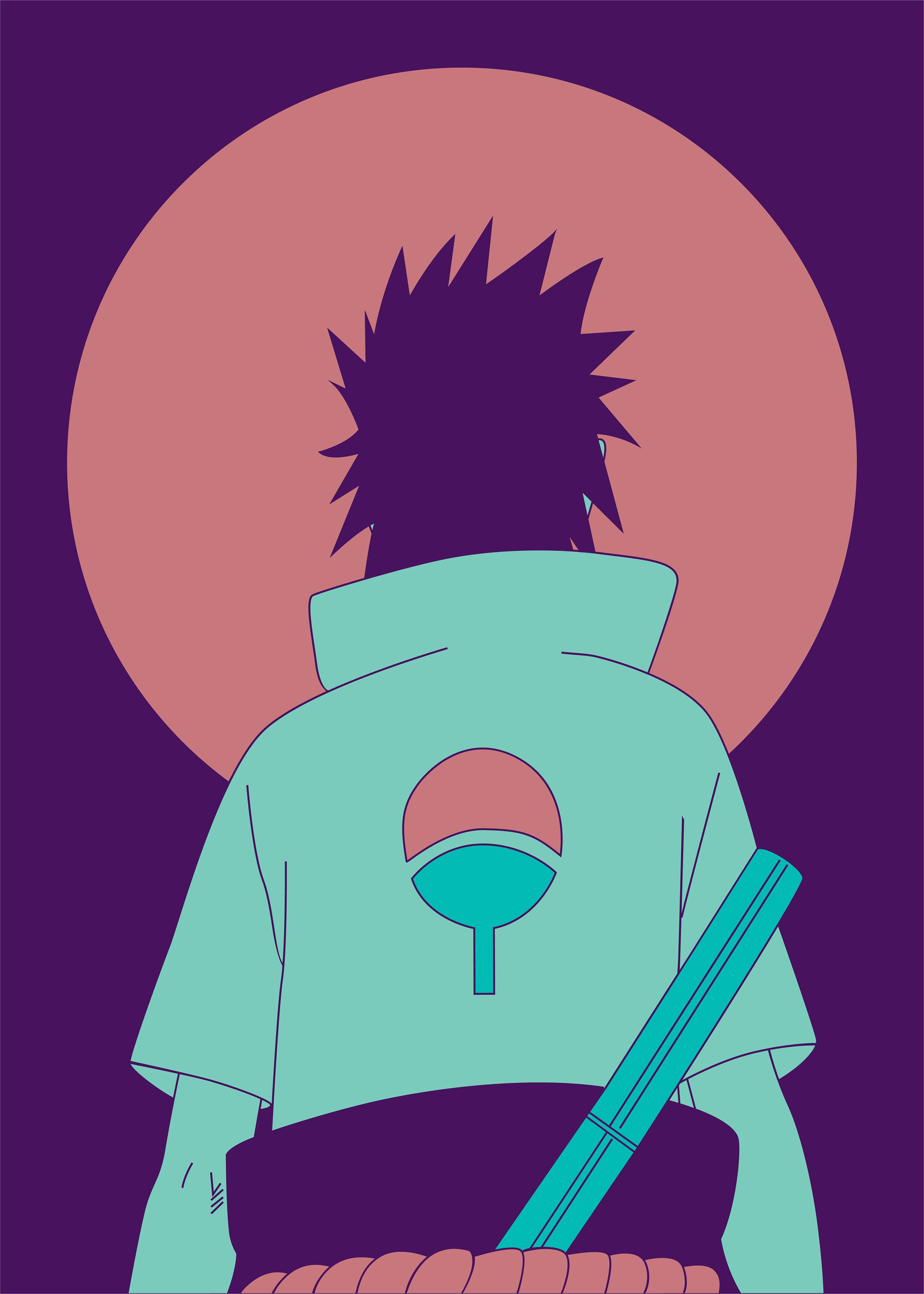 Naruto Juliste Sasuke Takaa Taustakuvat