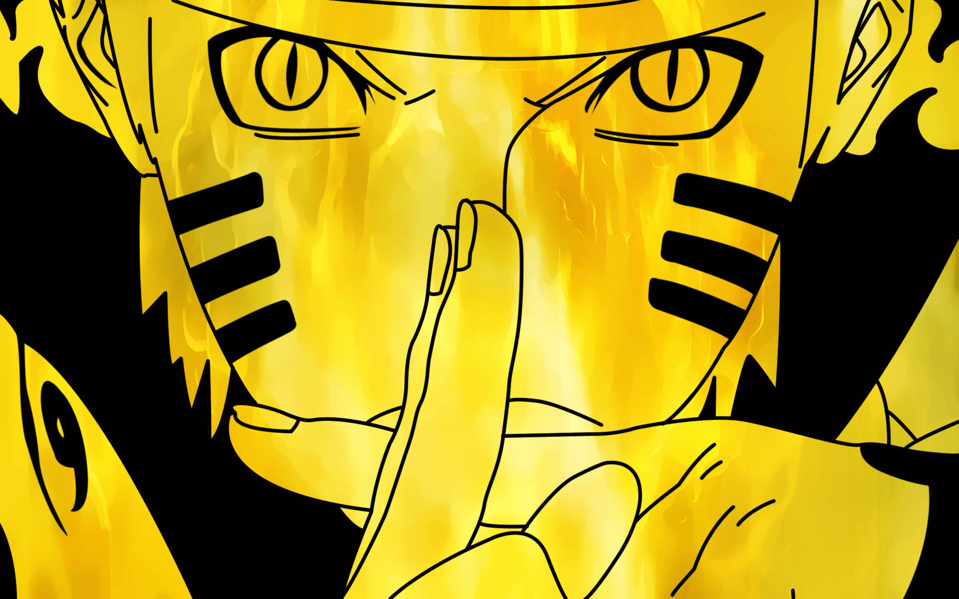 Naruto Uzumaki käyttämässä jutsu-tekniikkaansa. Kutsumassa yhdeksänhäntäistä kettua.