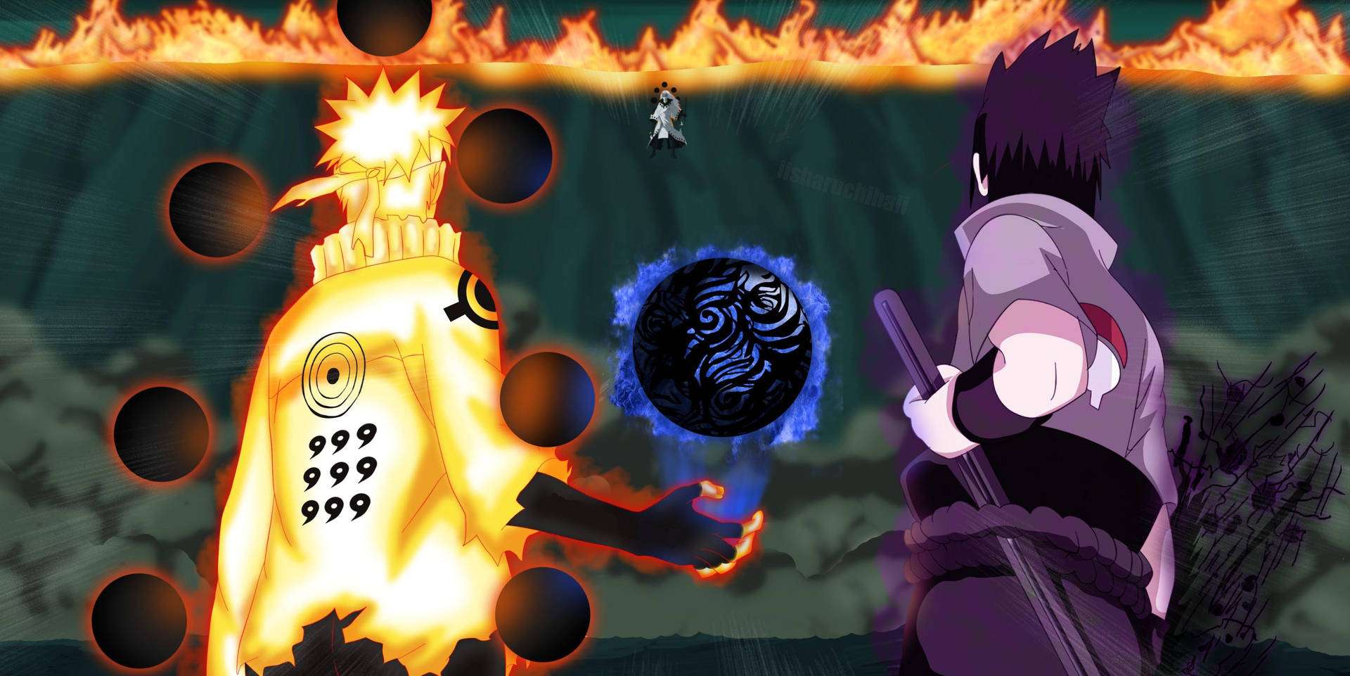 Naruto kohtaa Uchiha Madaran yhdessä Naruto Shippudenin ikonisimmista taisteluista Taustakuvat