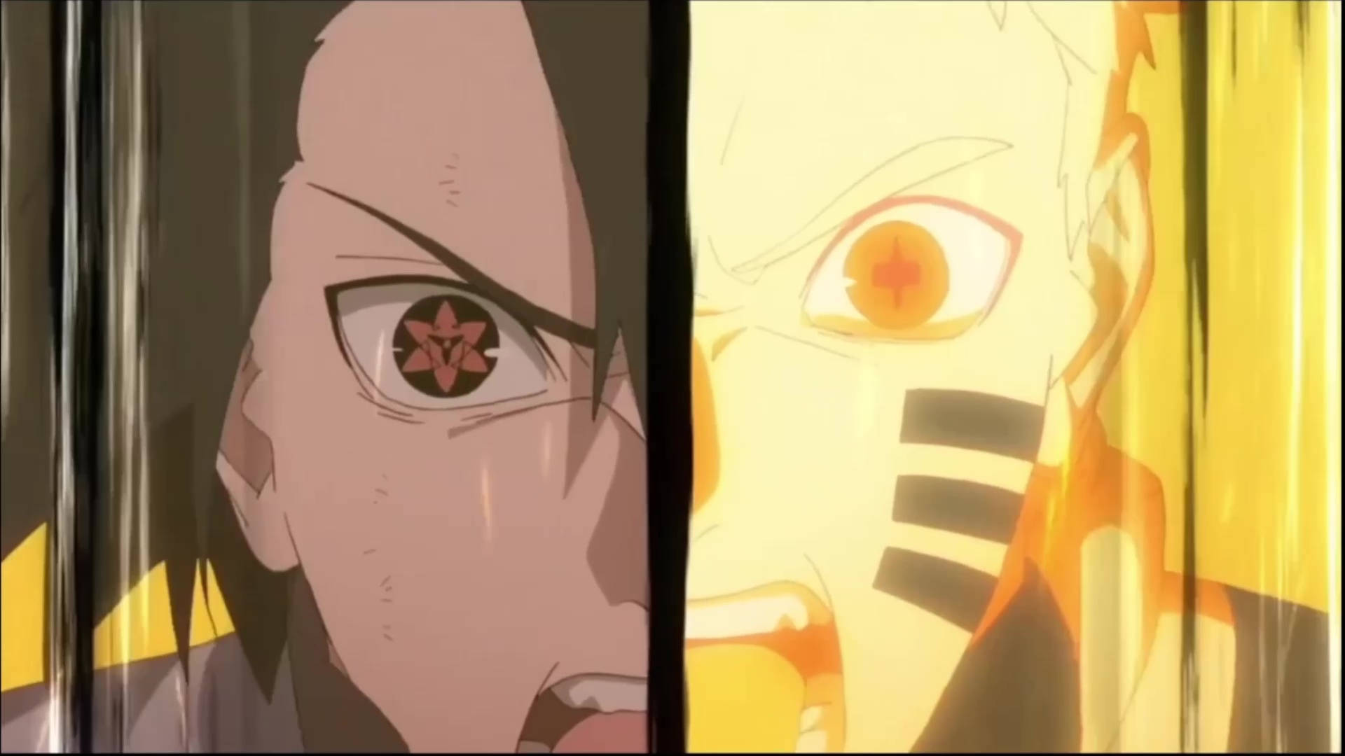 Naruto Kurama-moodissa ja Sasuke Taustakuvat