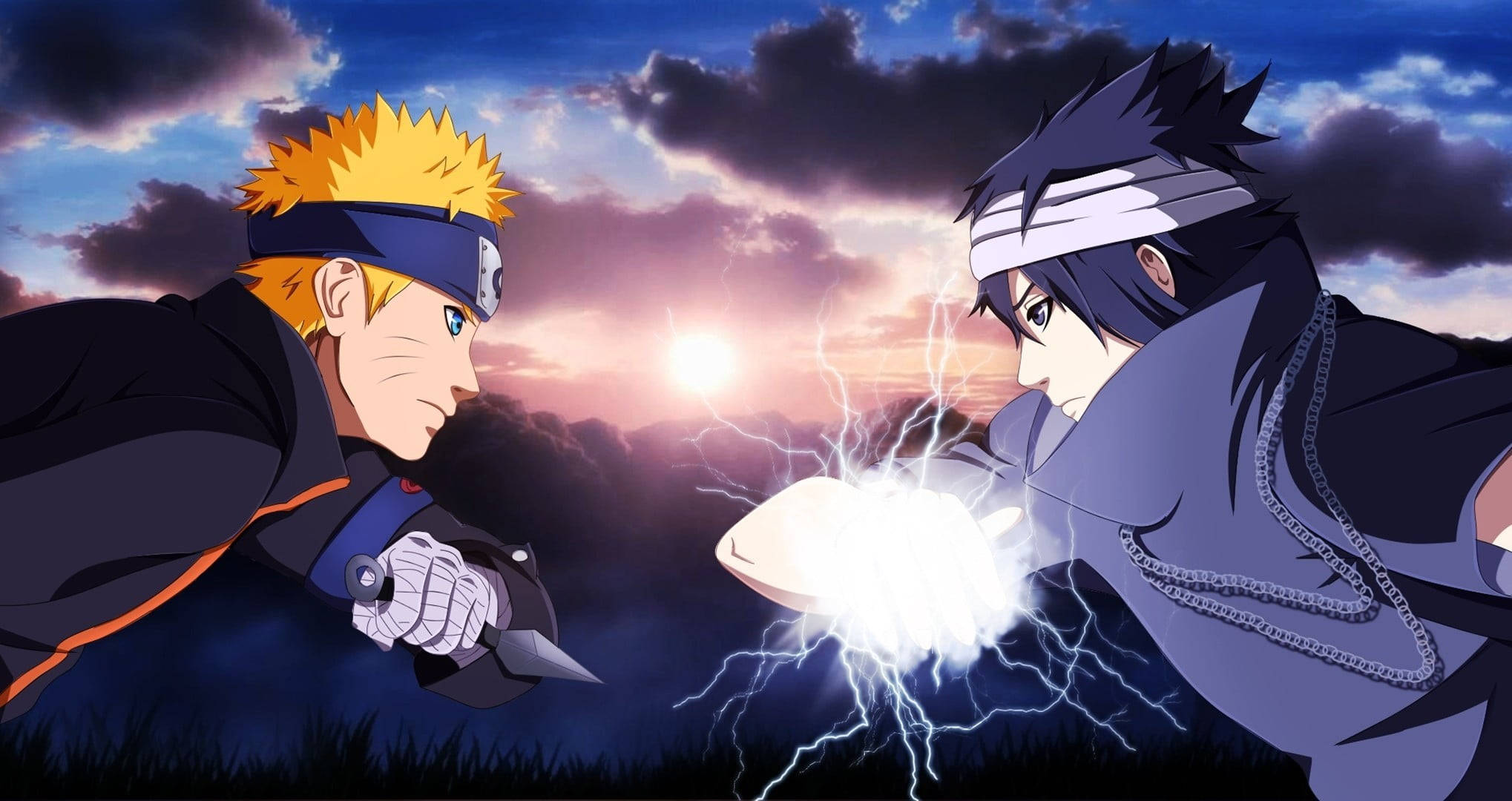 Naruto Live Naruto Kasvokkain Taistelu Sasuke Taustakuvat
