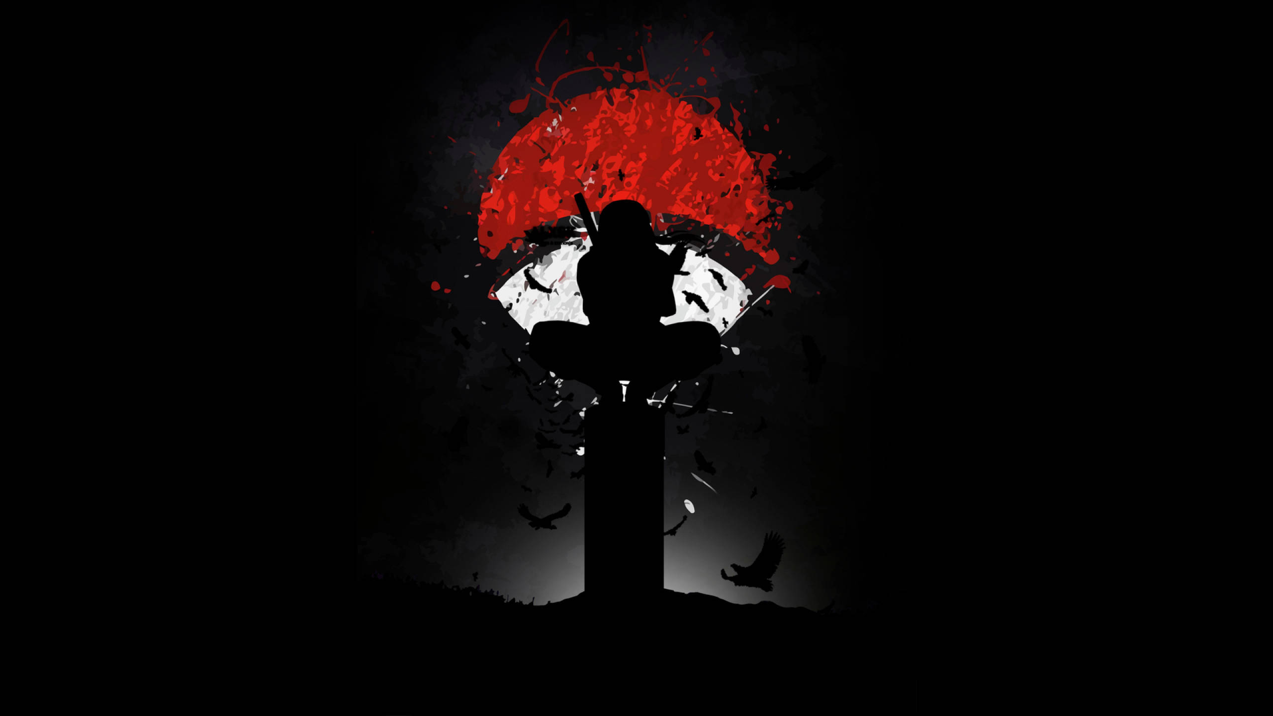 Naruto Musta Itachi Uchiha-klaanin Symboli Taustakuvat