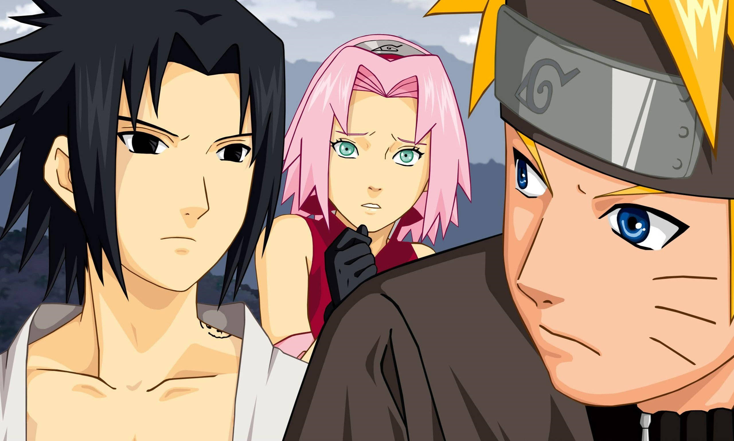 Naruto, Sasuke ja Sakura Tiimi 7 -juliste Taustakuvat