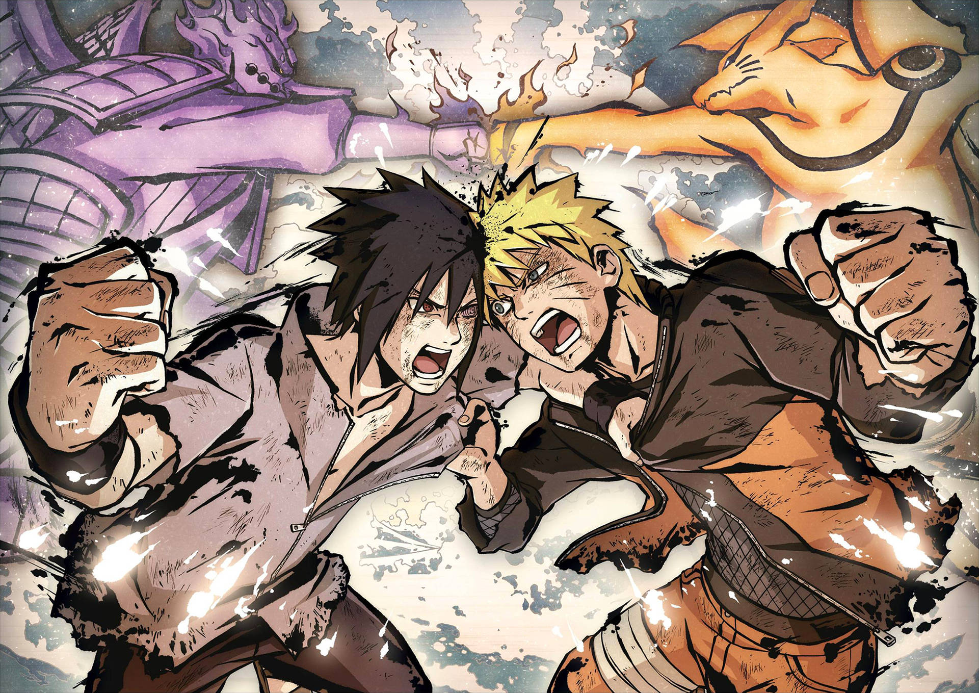 Naruto Sasuke taistelujuliste Taustakuvat