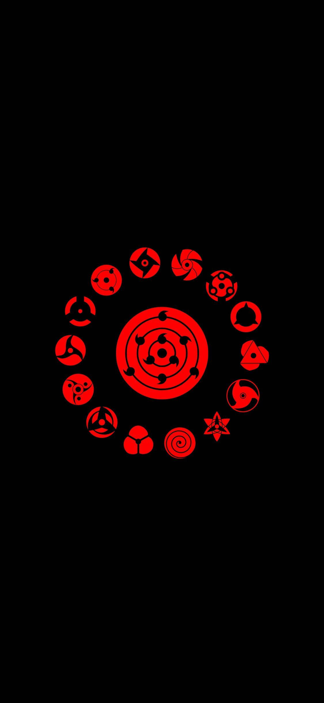 Naruto Sharingan Symbolit iPhone Taustakuvat