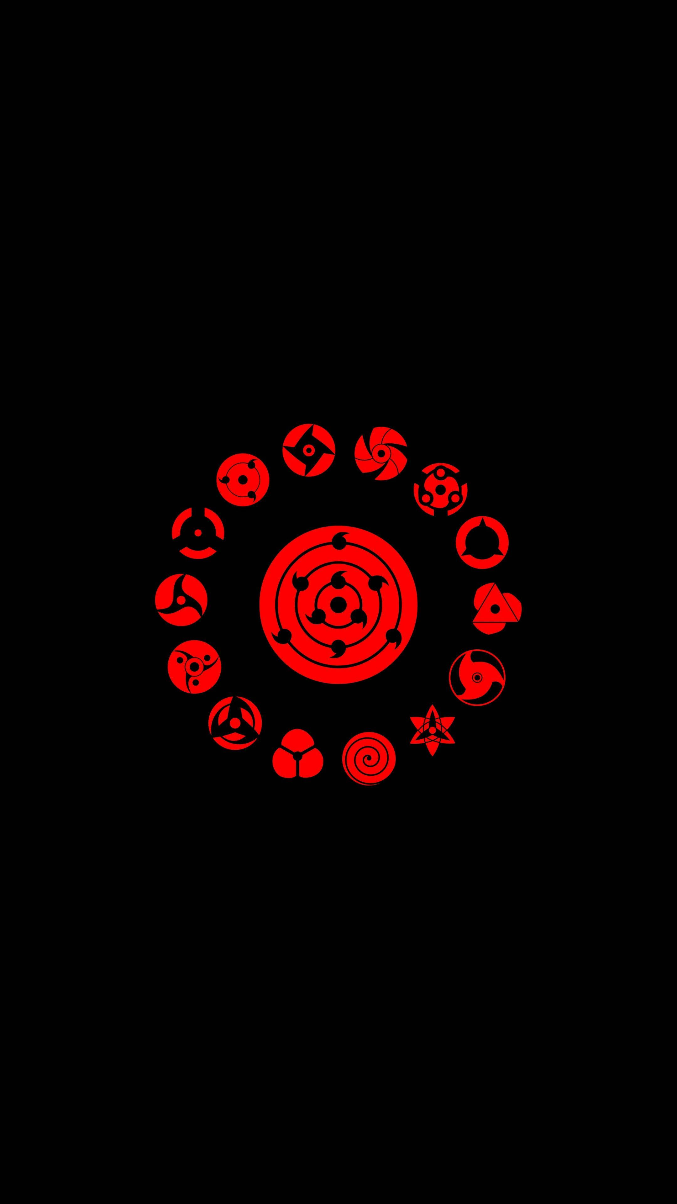 Naruto-symboli musta punainen Taustakuvat