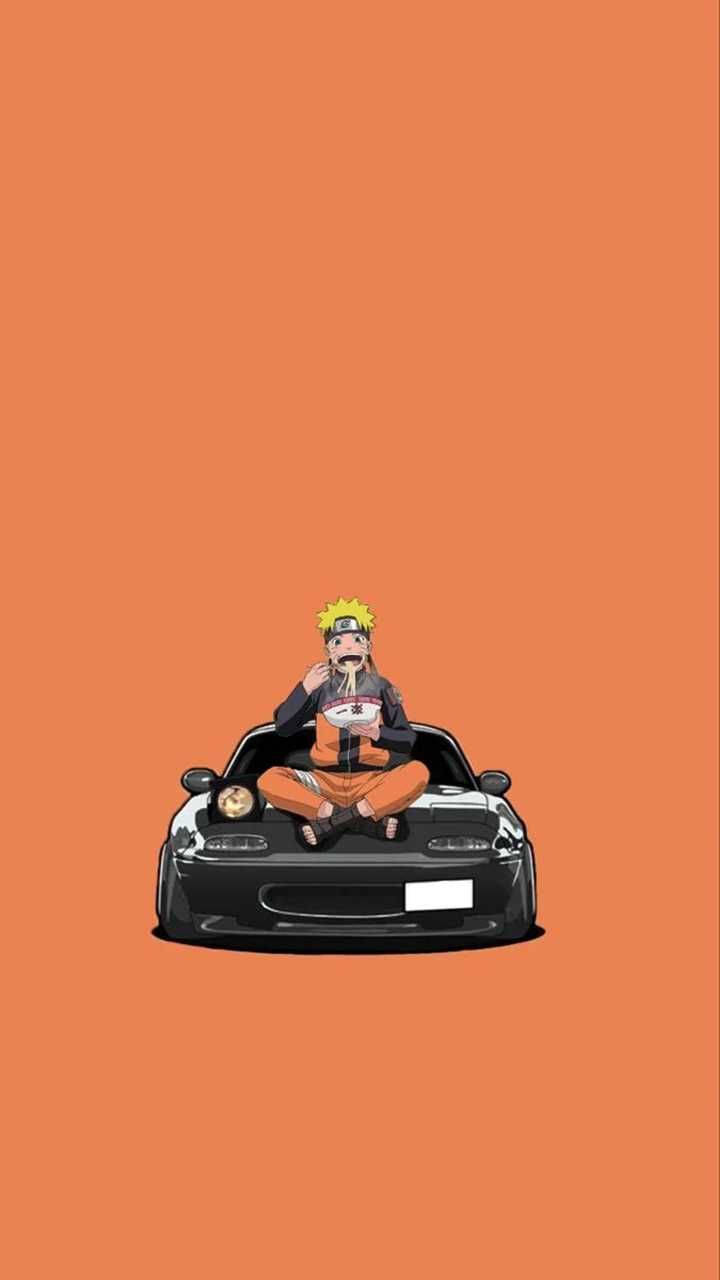 Naruto syömässä autolla anime Taustakuvat