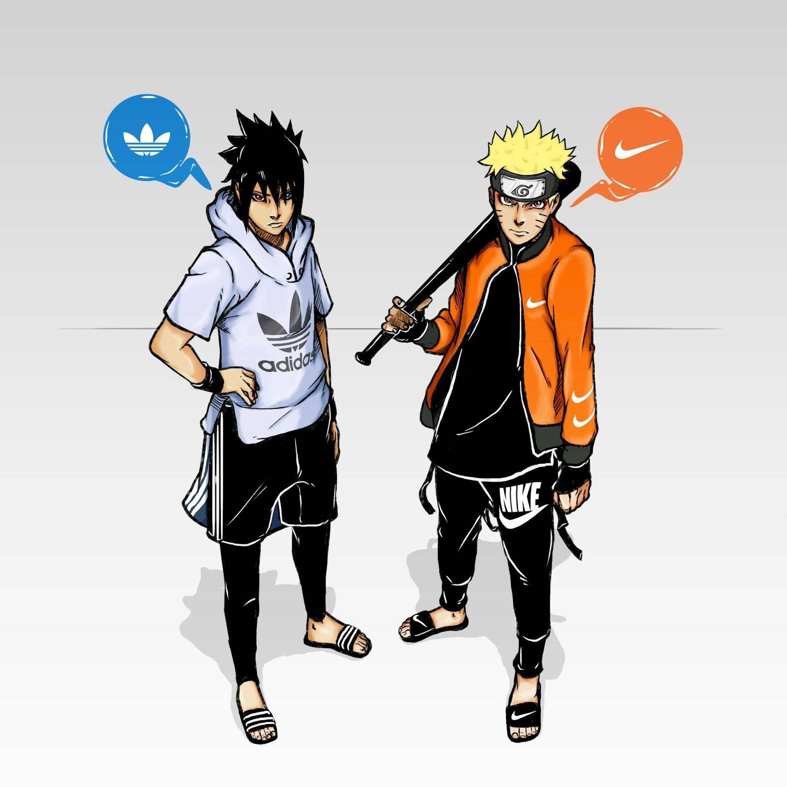 Naruto tyyli ja Sasuke Adidaksessa ja Nikessa Taustakuvat