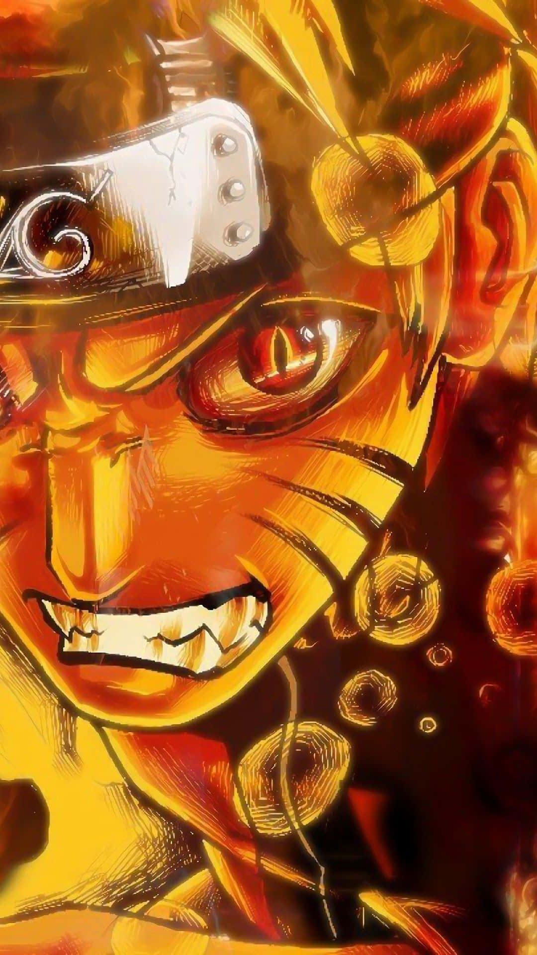 Naruto Uzumaki päästää voimakasta energiaa ainutlaatuisessa puhelintaustakuvassa Taustakuvat