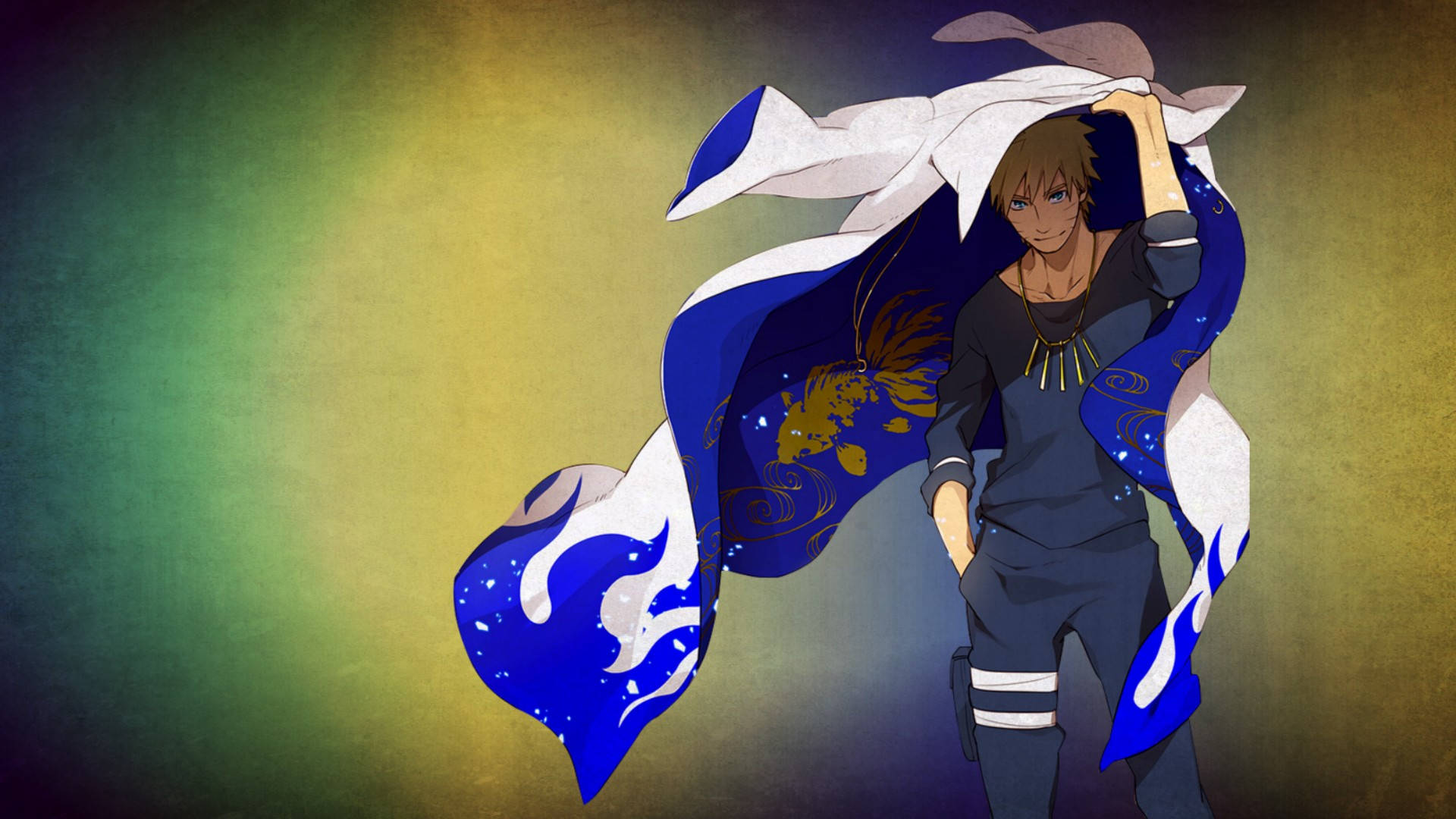 Naruto Uzumaki sininen Hokage-viitta Taustakuvat