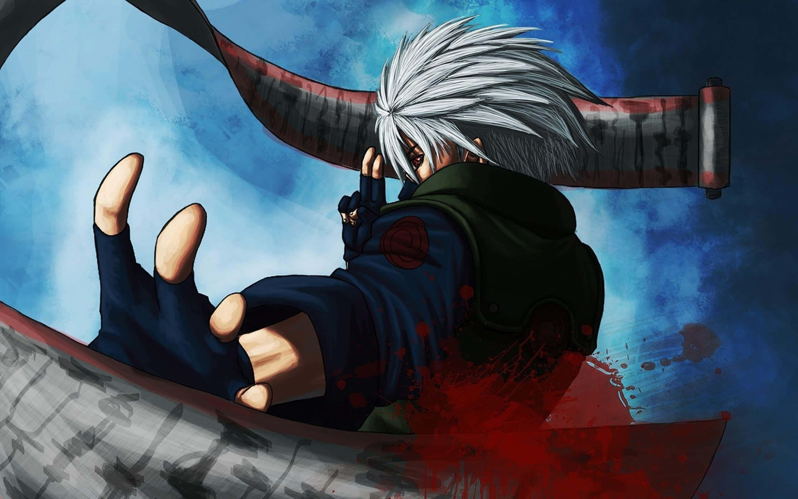 Naruto Uzumakin eeppinen taisteluasento Naruto Shippudenissa Taustakuvat