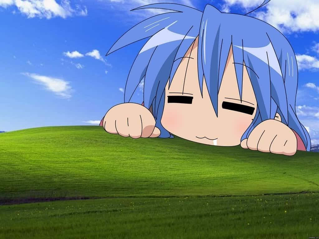 Naurava animepoika nauttii hersyvästä hetkestä Taustakuvat