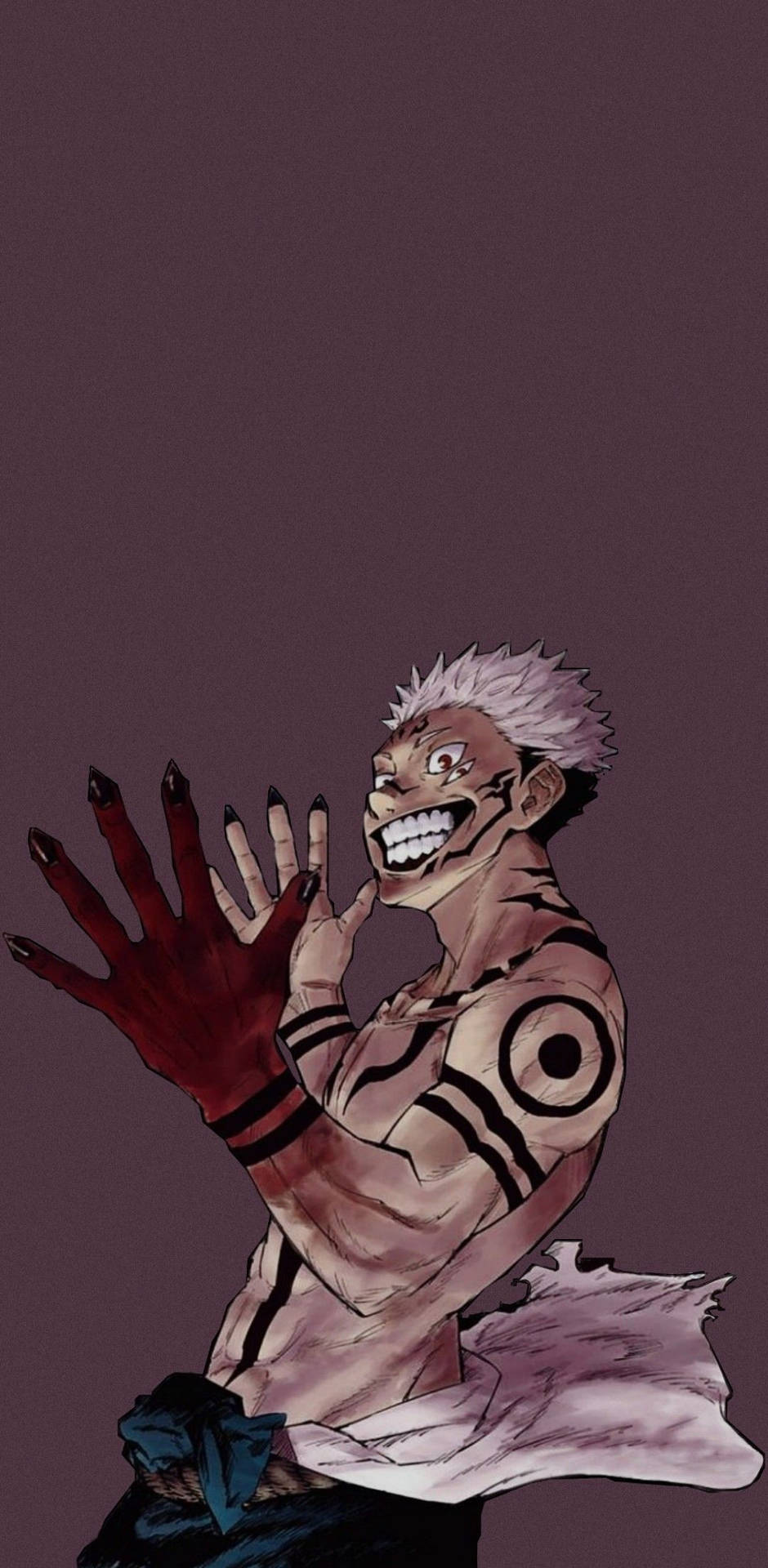 Naurava Ryomen Sukuna Jujutsu Kaisen -anime-taustakuva