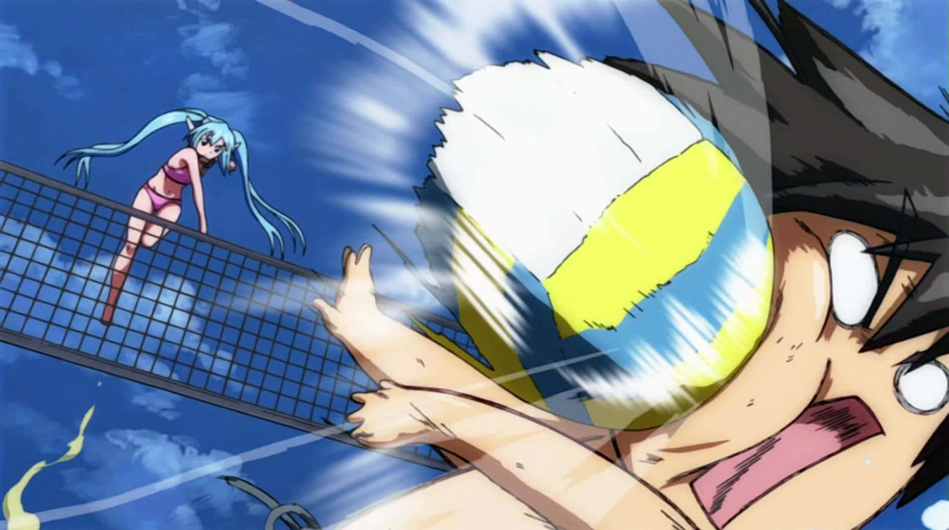 Naurua kaikkialla tämän hauskan anime-virtuaalitaustan kanssa Taustakuvat