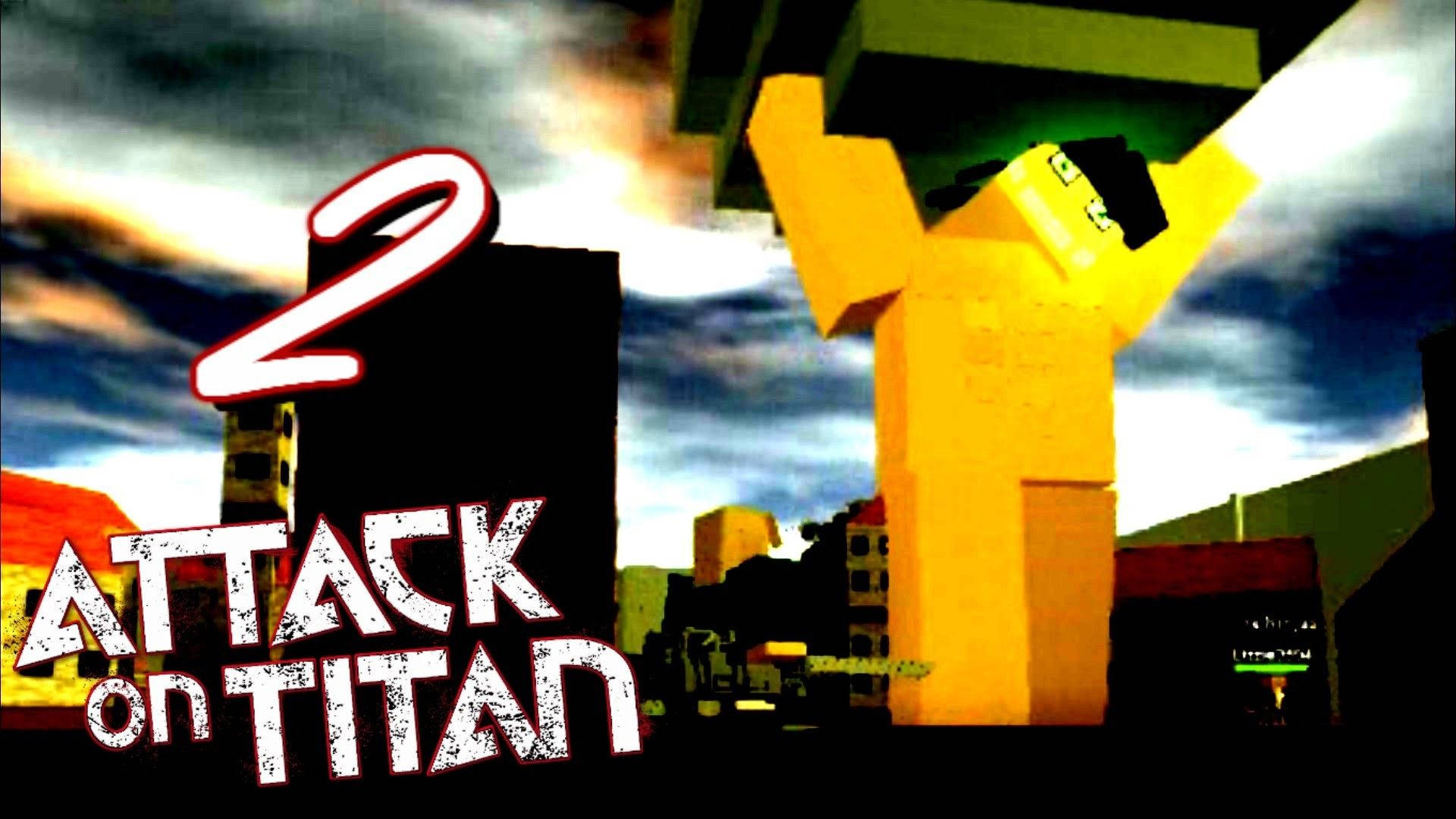 Tyylikäs taustakuva anime-Roblox-hahmosta Attack on Titan -animesarjasta