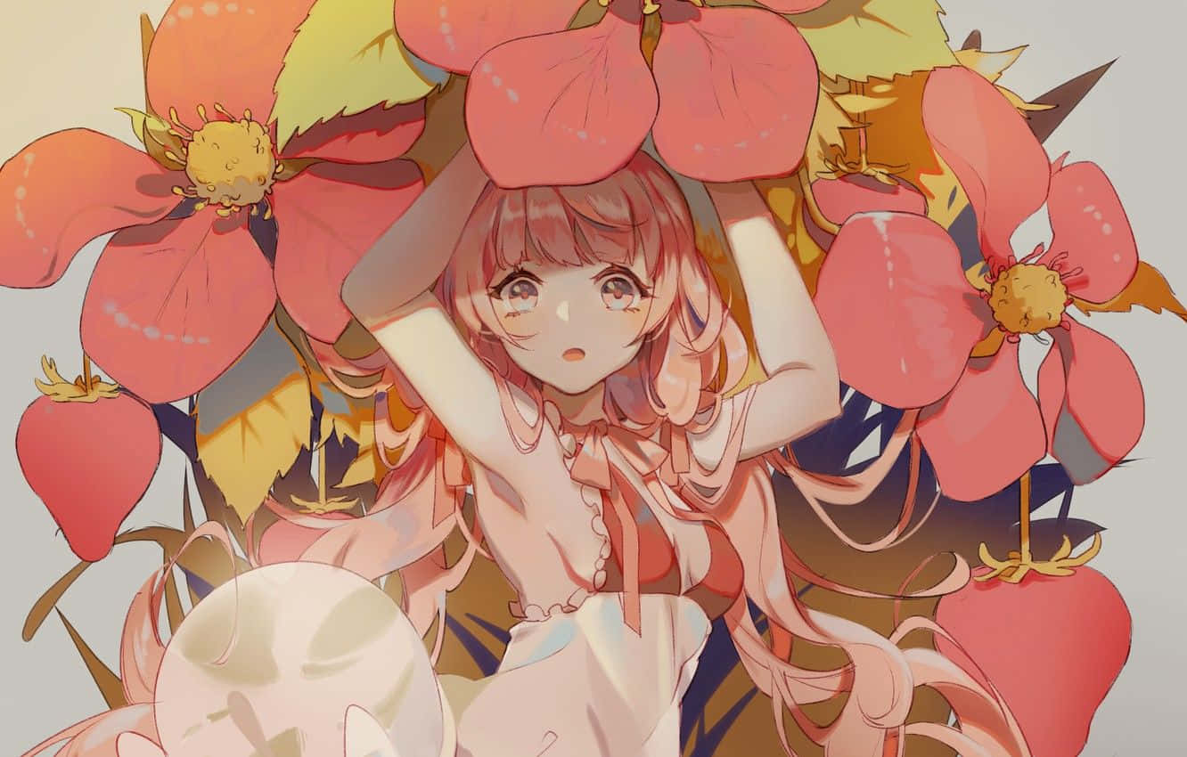 Nauti vaaleanpunaisen animefantasian kauneudesta Taustakuvat
