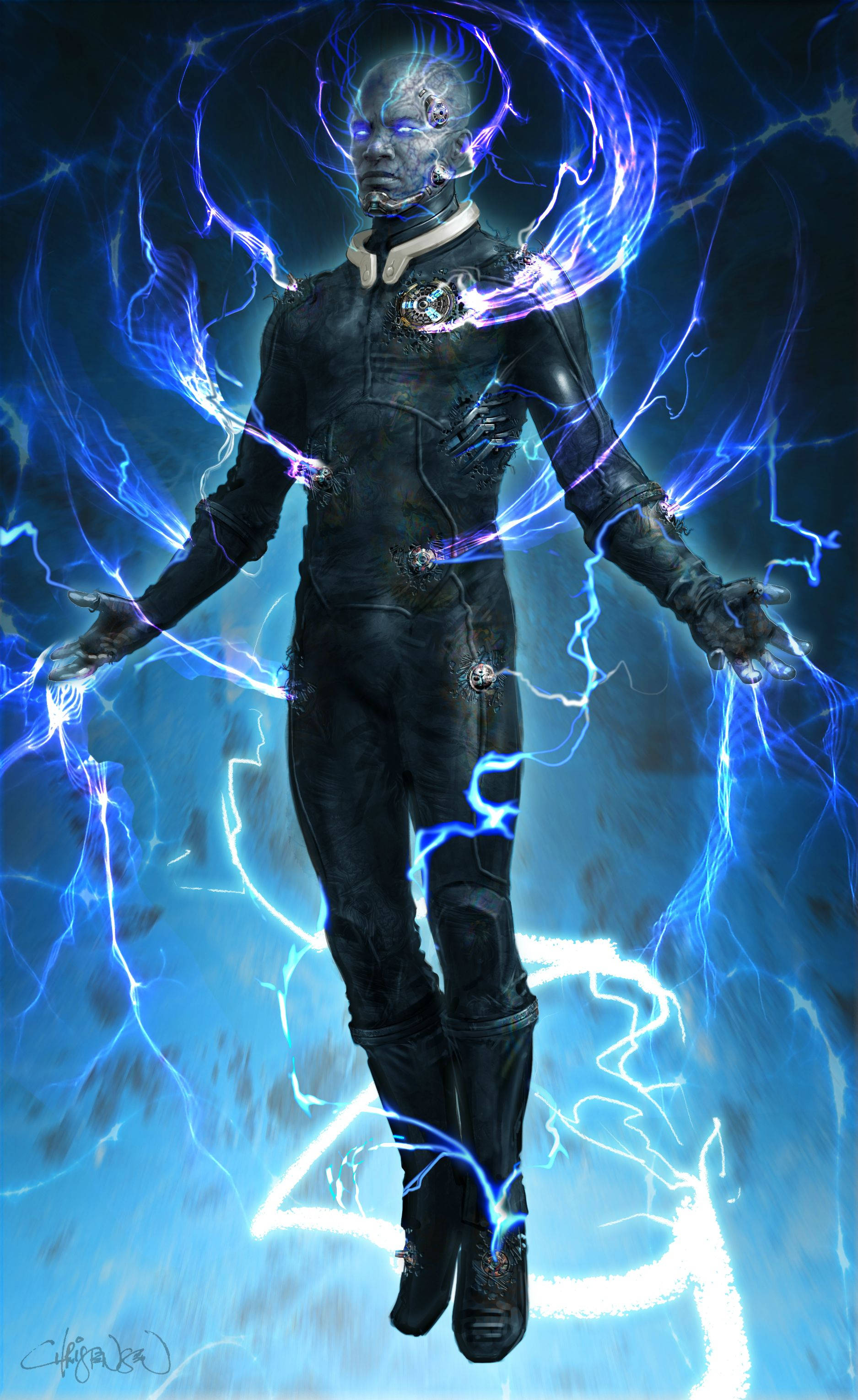 Näyttelijä Jamie Foxx Electro-hahmona elokuvassa The Amazing Spider-Man 2 Taustakuvat