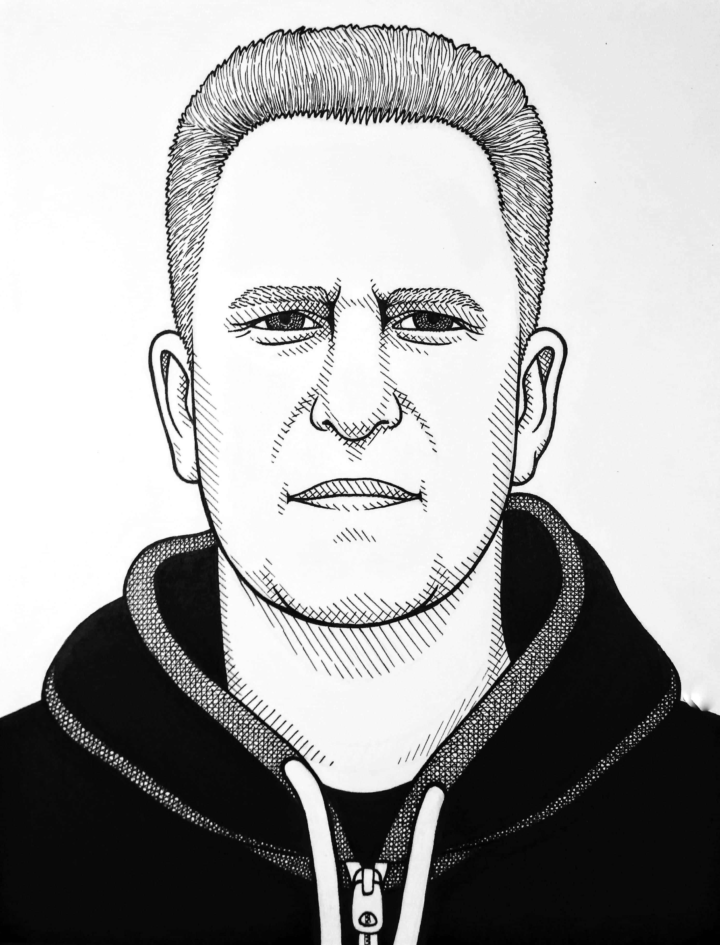 Näyttelijä Michael Rapaport roolihahmonaan Taustakuvat