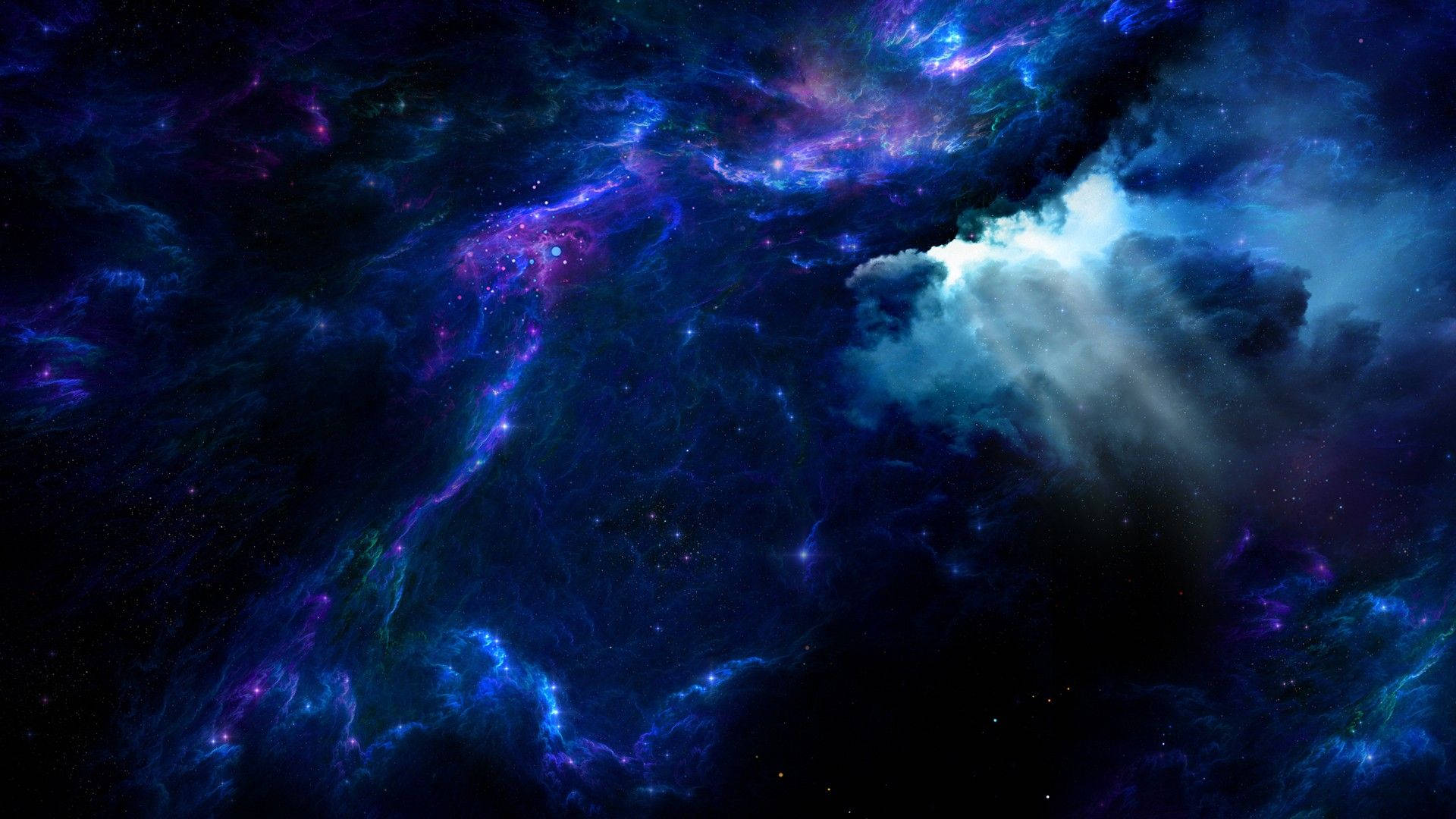 Nebula Aesthetic Tumma Sininen HD Taustakuvat