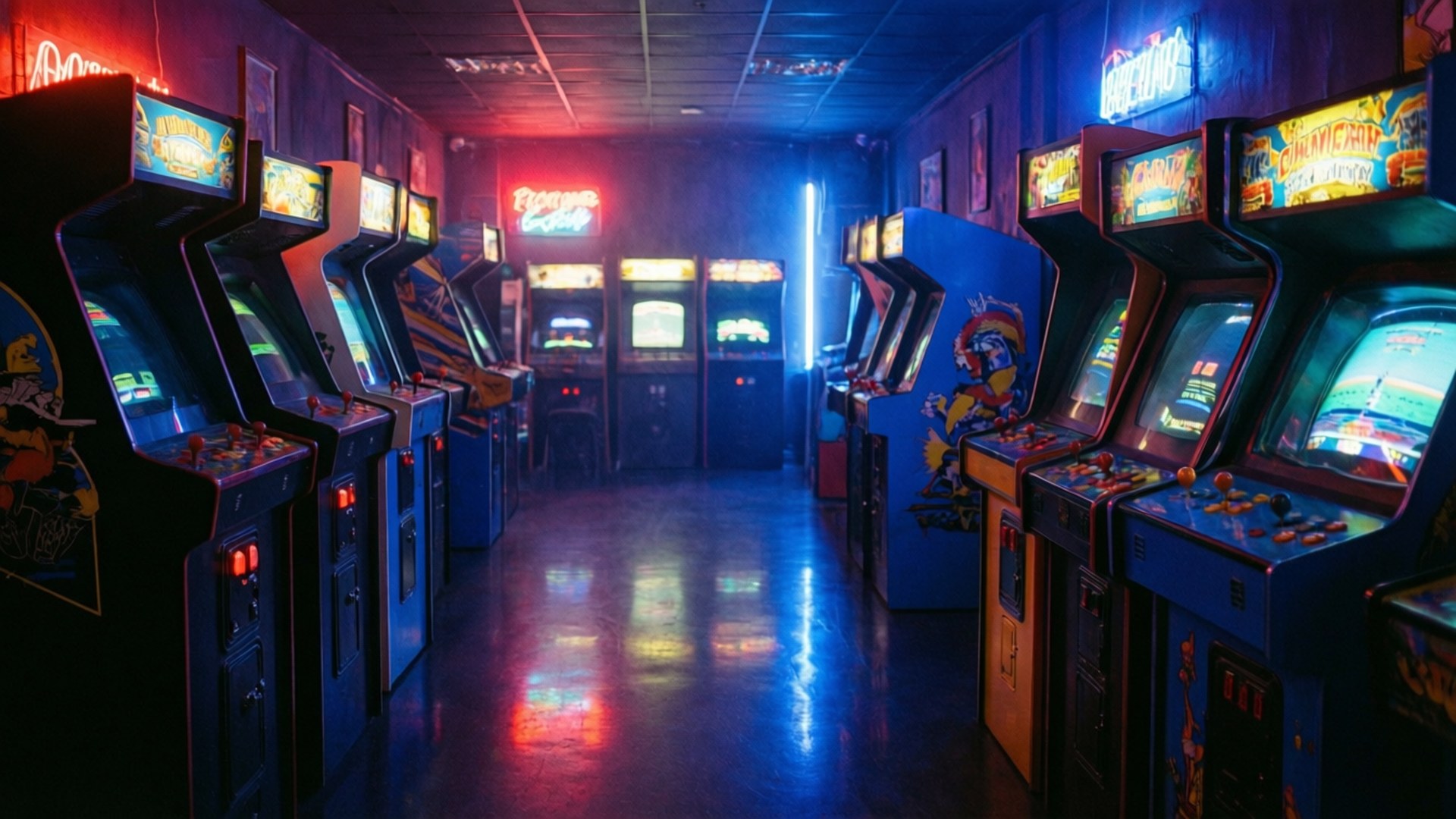 Neon Arcadihuone Taustakuvat