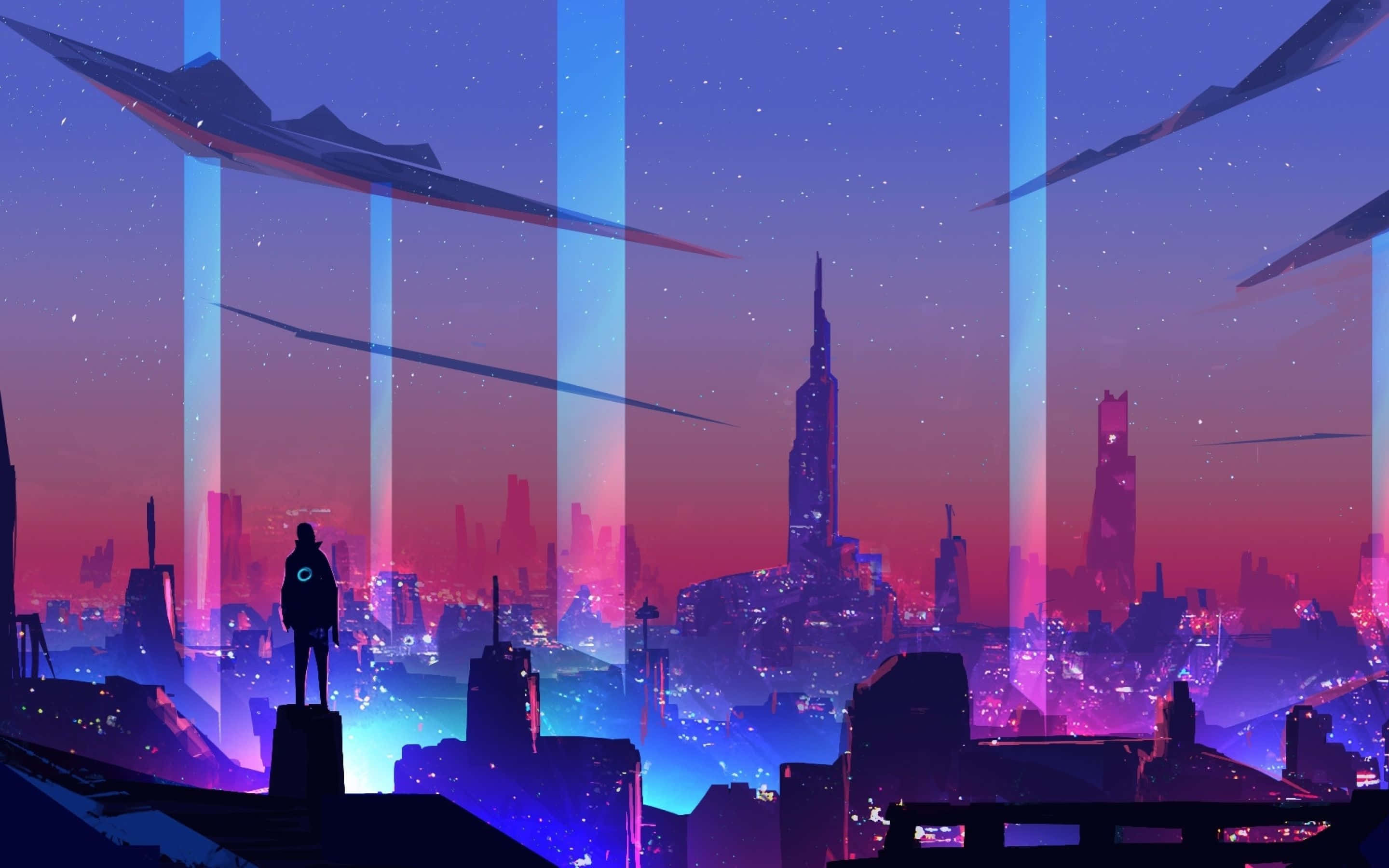 Neon City -taustakuva Taustakuvat