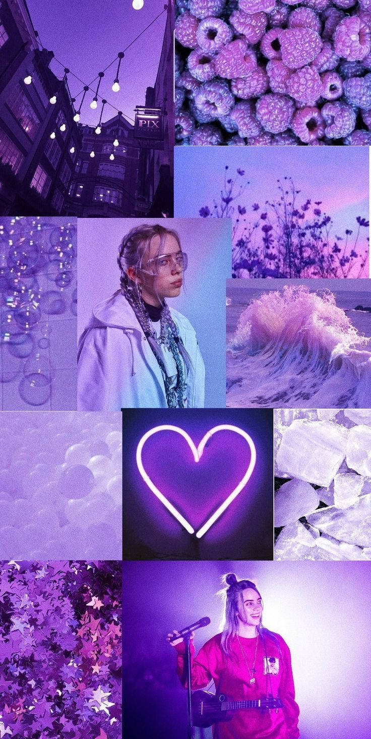 Neon ja Vaalean Lila Tumblr Taustakuvat