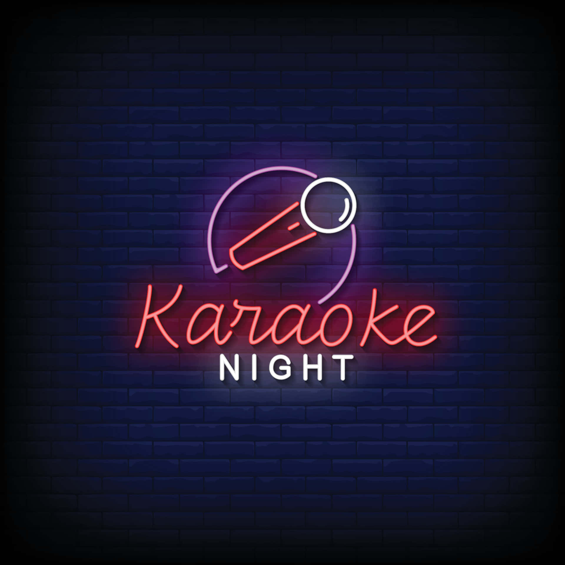 Neon-kyltti Karaoke-ilta -tausta Taustakuvat
