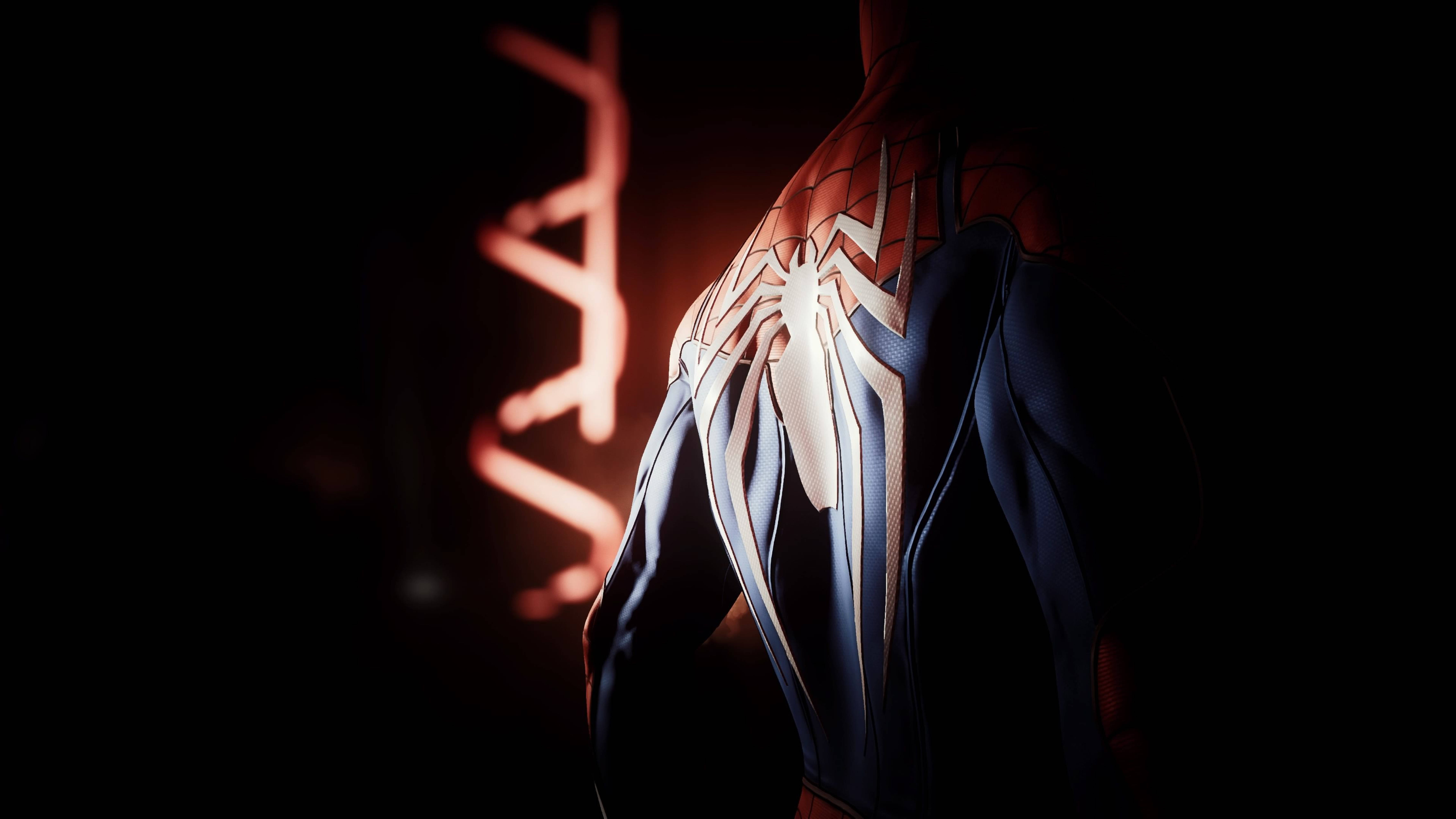 Neon Marvel Hämähäkkimies 4K PS4 Taustakuvat