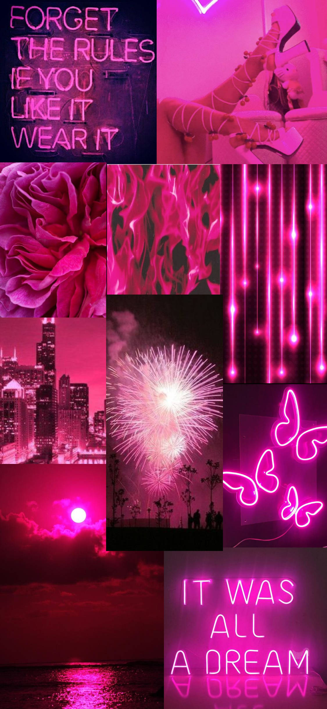 Neon Pink - Tunnelmat Taustakuvat