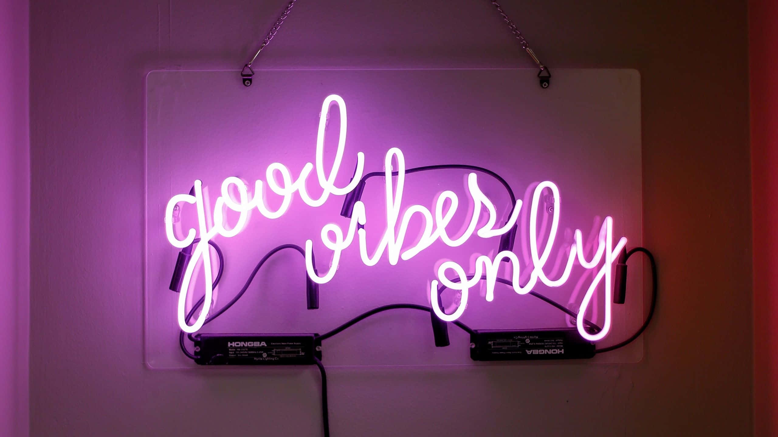 Neon pinkki Good Vibes Only -kuva Taustakuvat