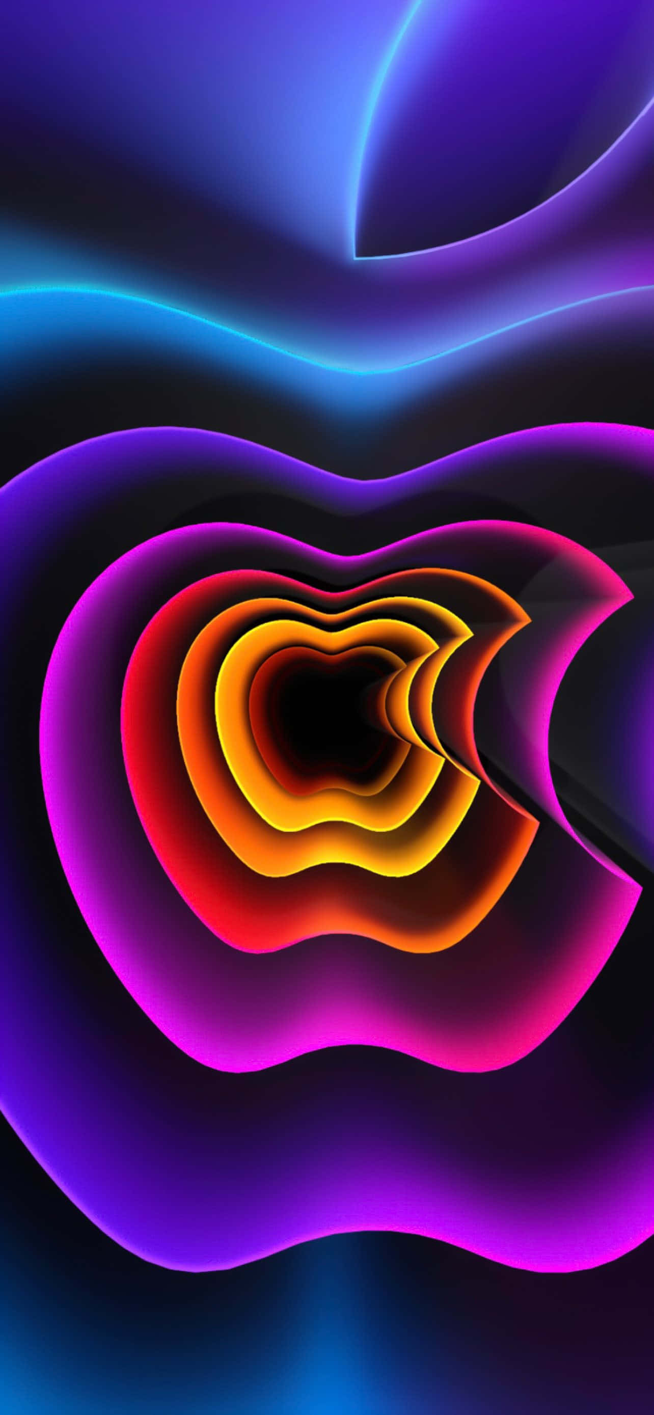 Neon Sateenkaarilogo Apple HD iPhone Taustakuvat