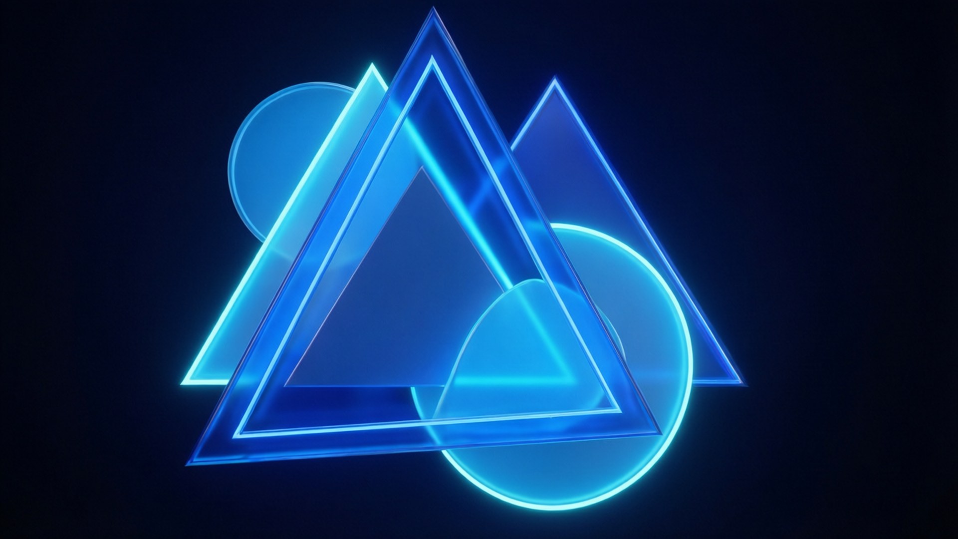Neon Sininen Geometria Taustakuvat