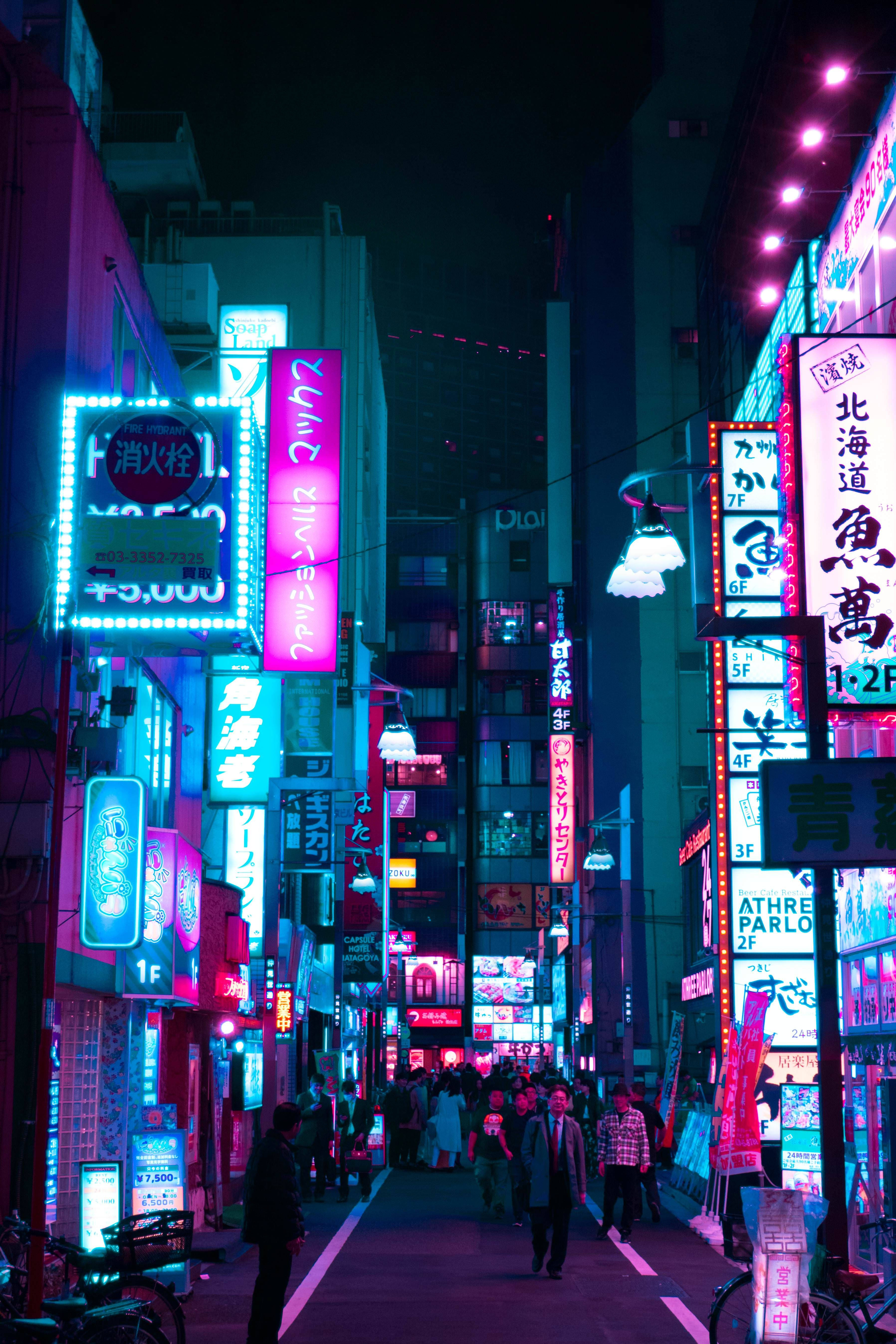 Neon Tokyo - Esteettinen kaupunki Taustakuvat