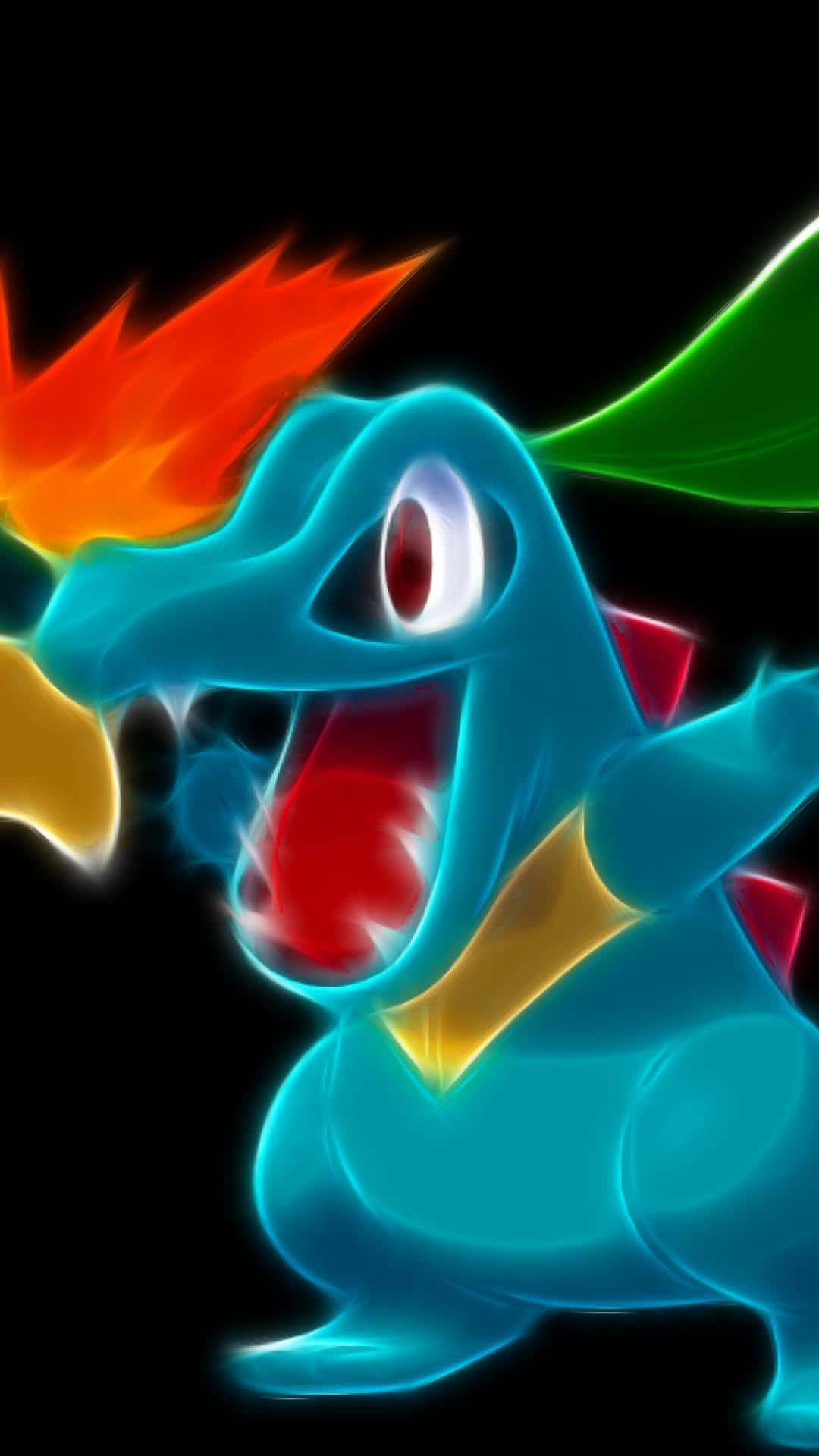 Neon Totodile-grafiikka Taustakuvat