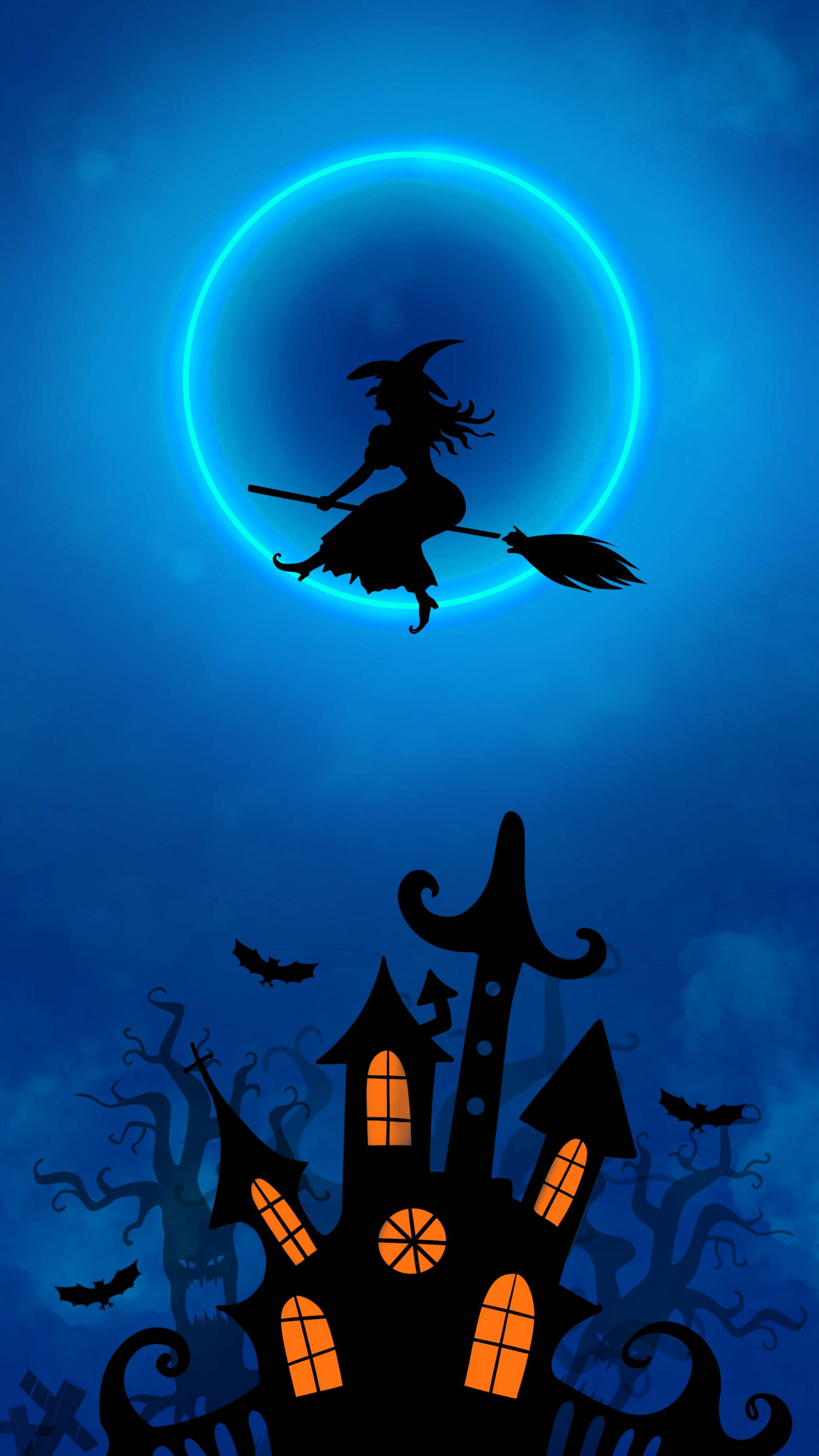 Neonkuu Halloween Taustakuvat