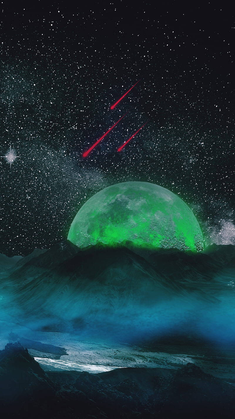Neonkuu Meteoritit Taustakuvat